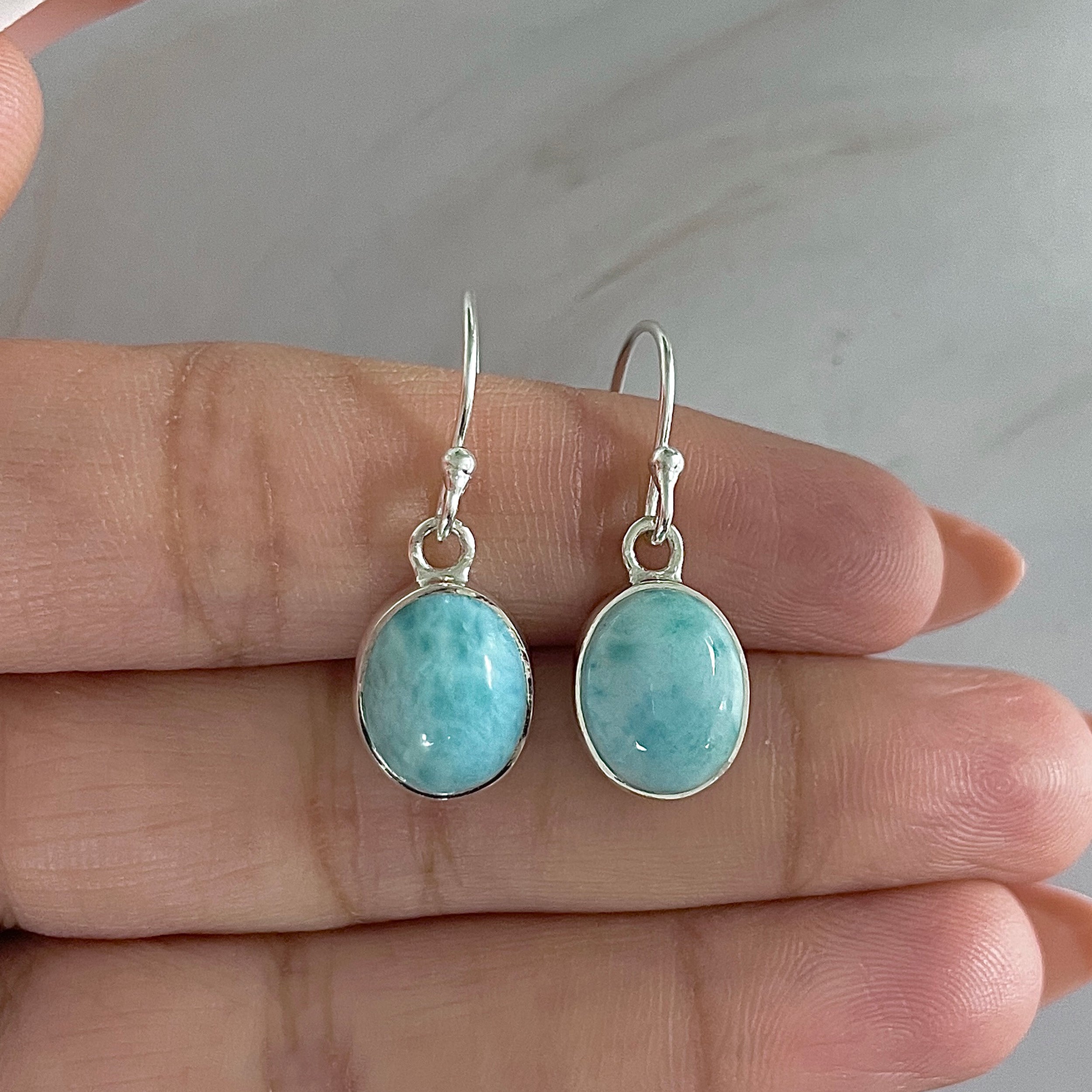 Larimar Earring-(LAR-E-2147.)