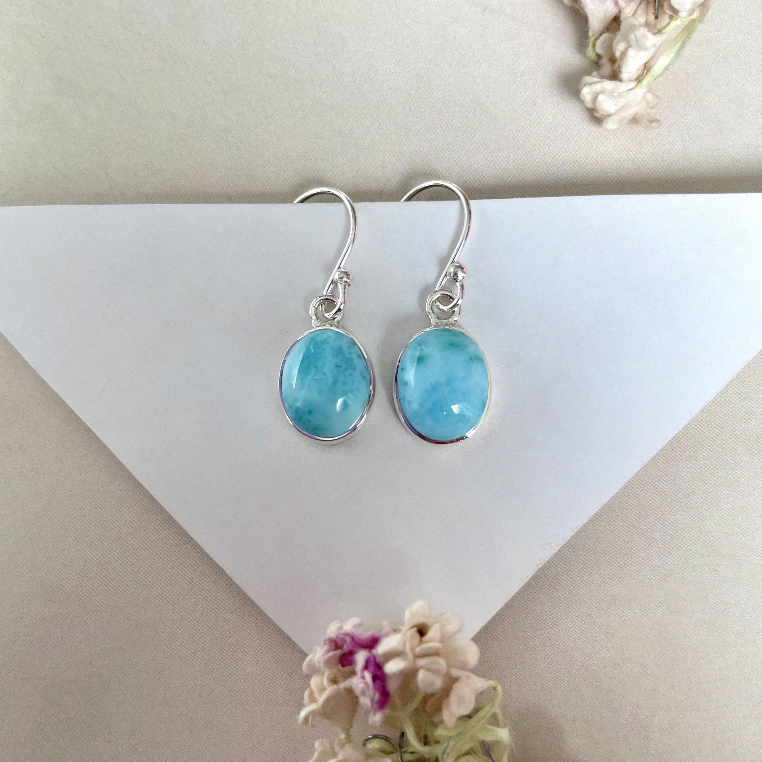 Larimar Earring-(LAR-E-2147.)