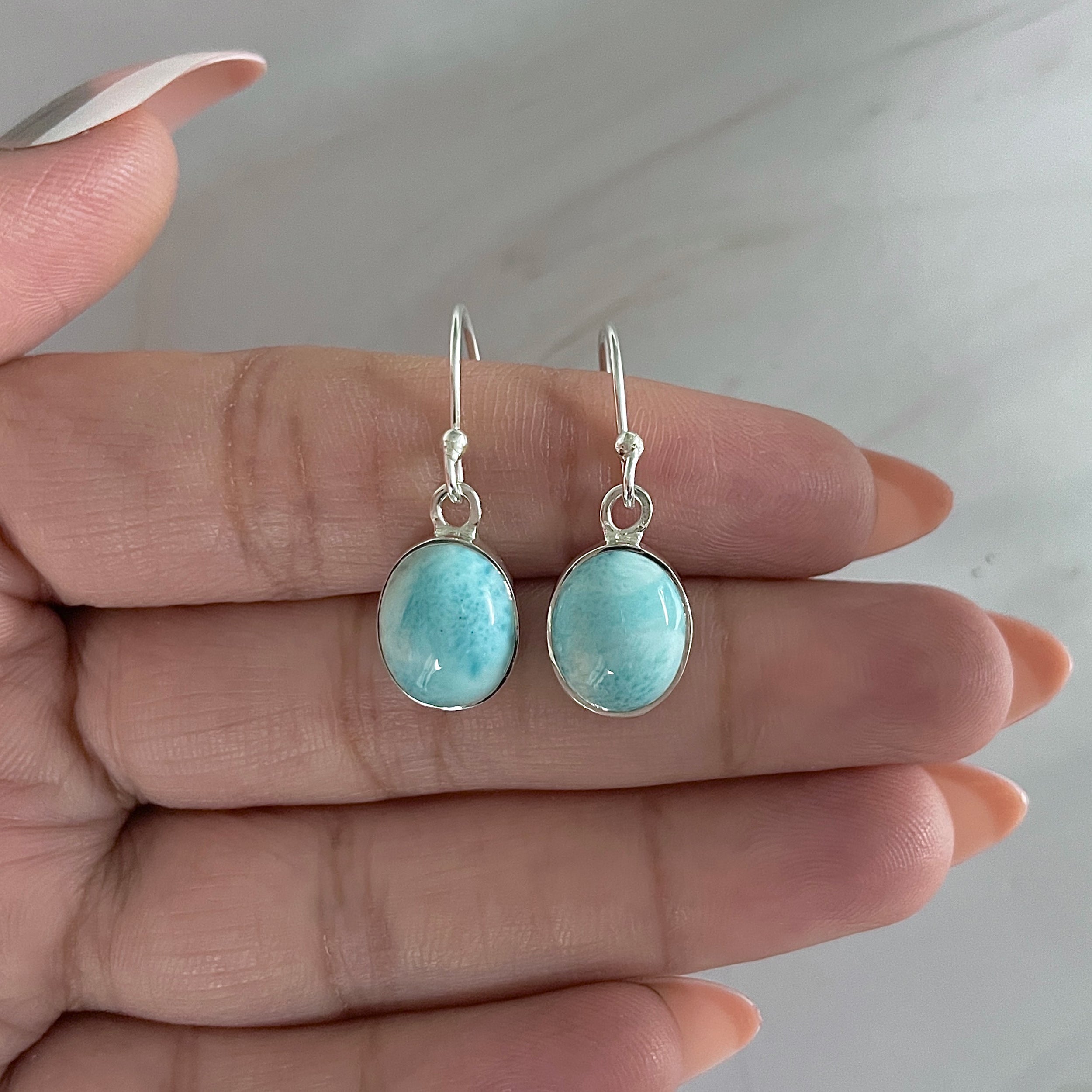 Larimar Earring-(LAR-E-2148.)