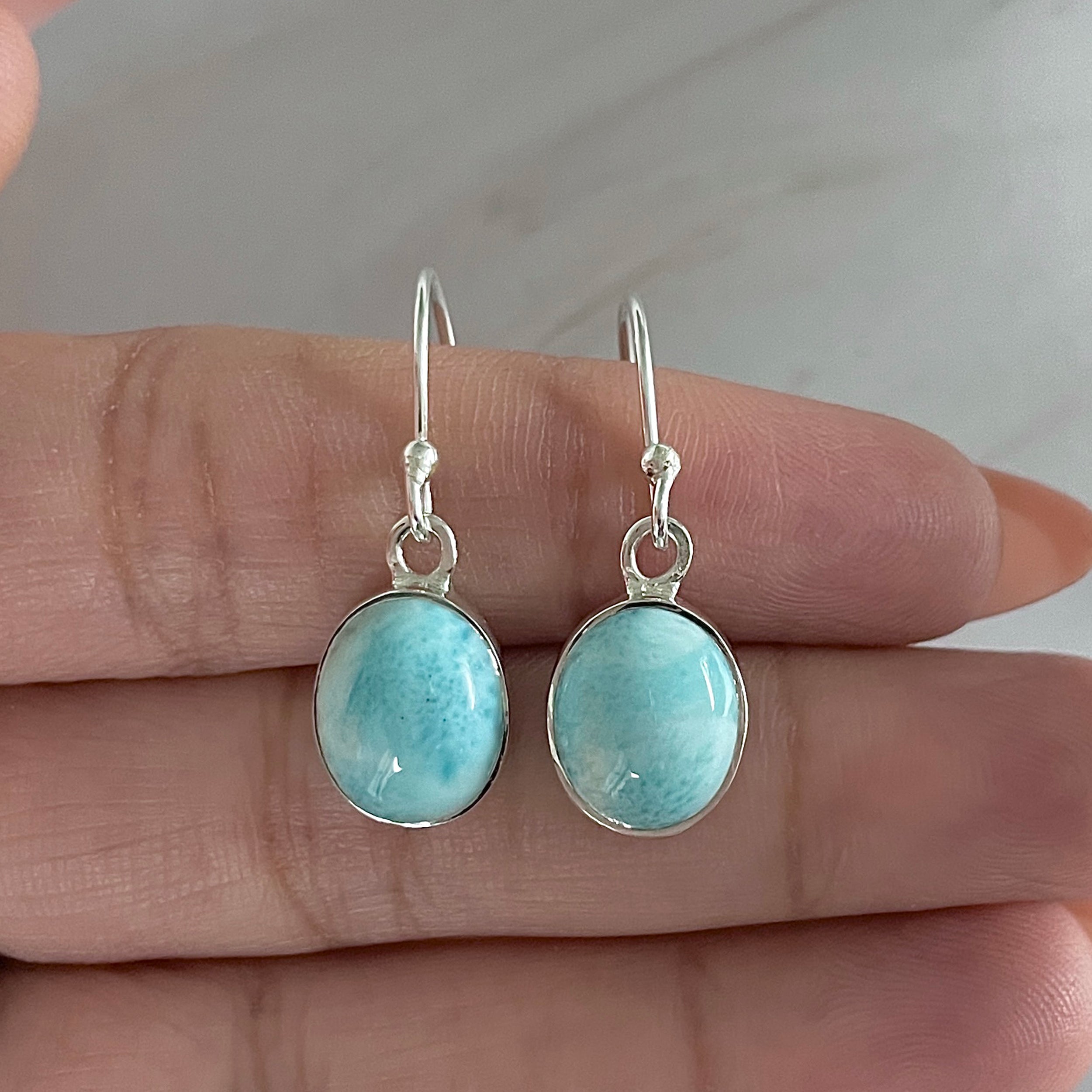 Larimar Earring-(LAR-E-2148.)