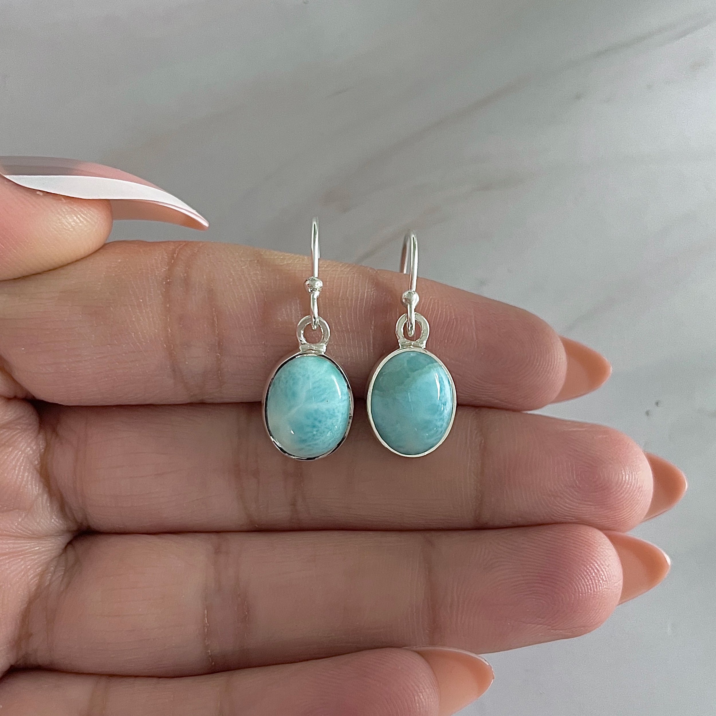 Larimar Earring-(LAR-E-2149.)