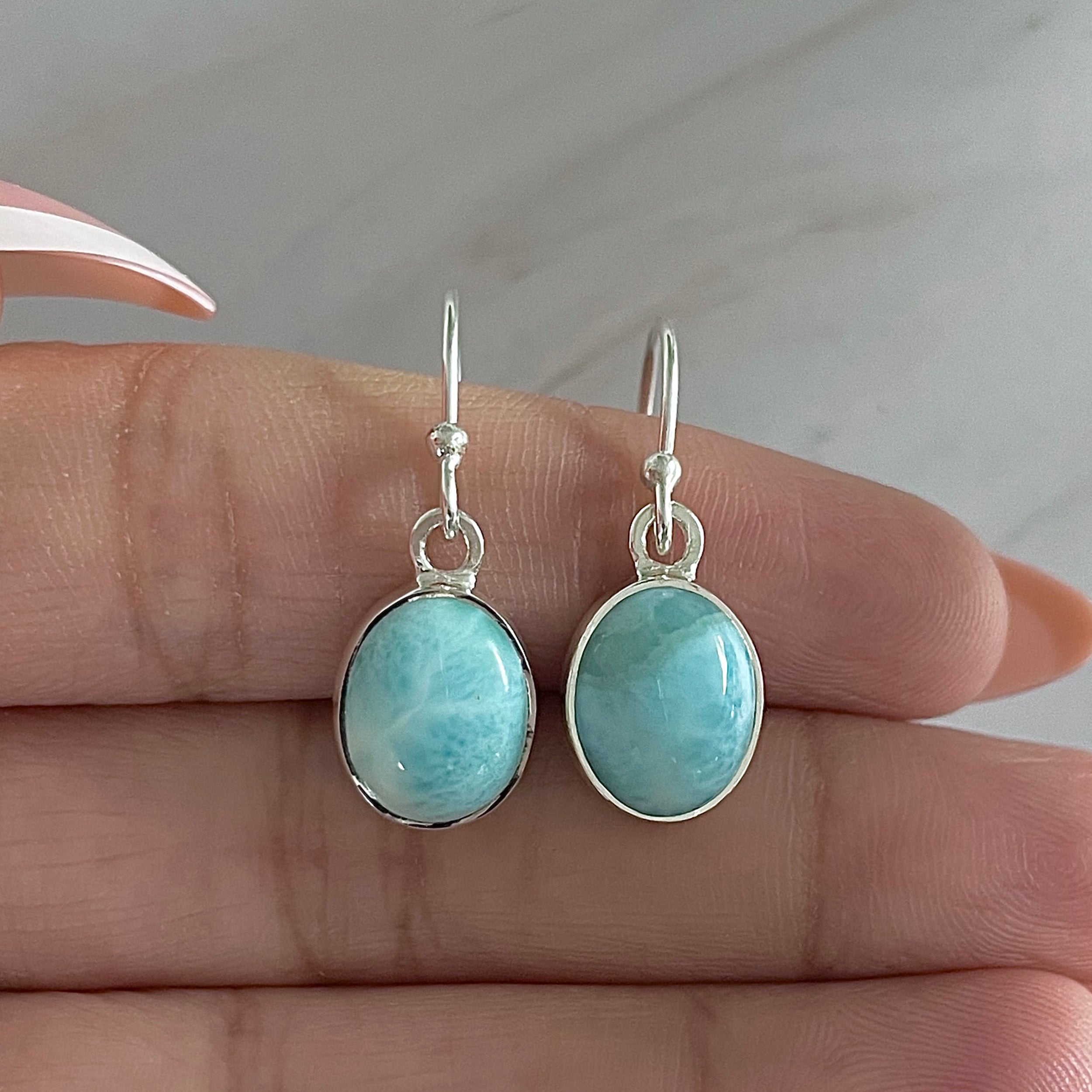 Larimar Earring-(LAR-E-2149.)