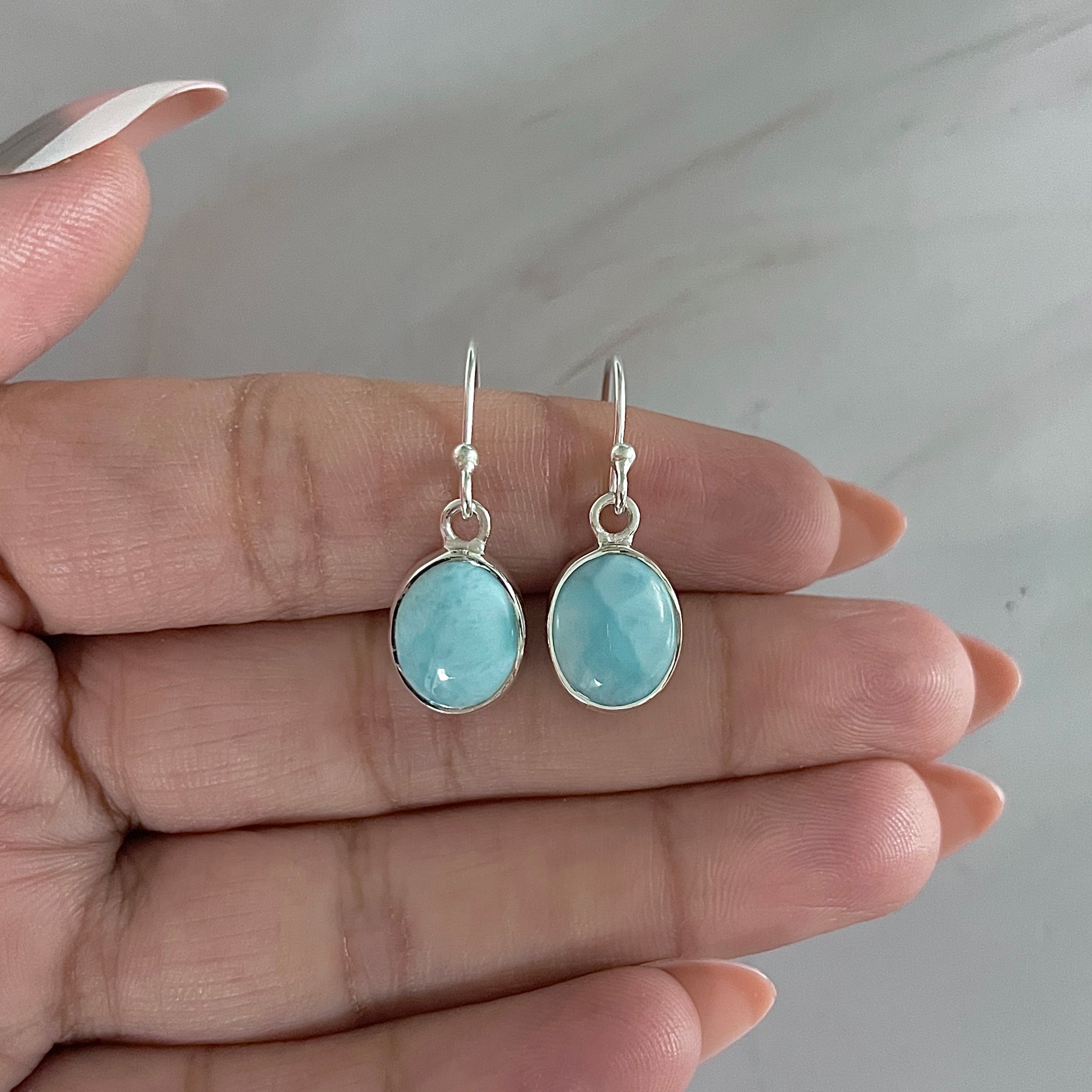 Larimar Earring-(LAR-E-2150.)