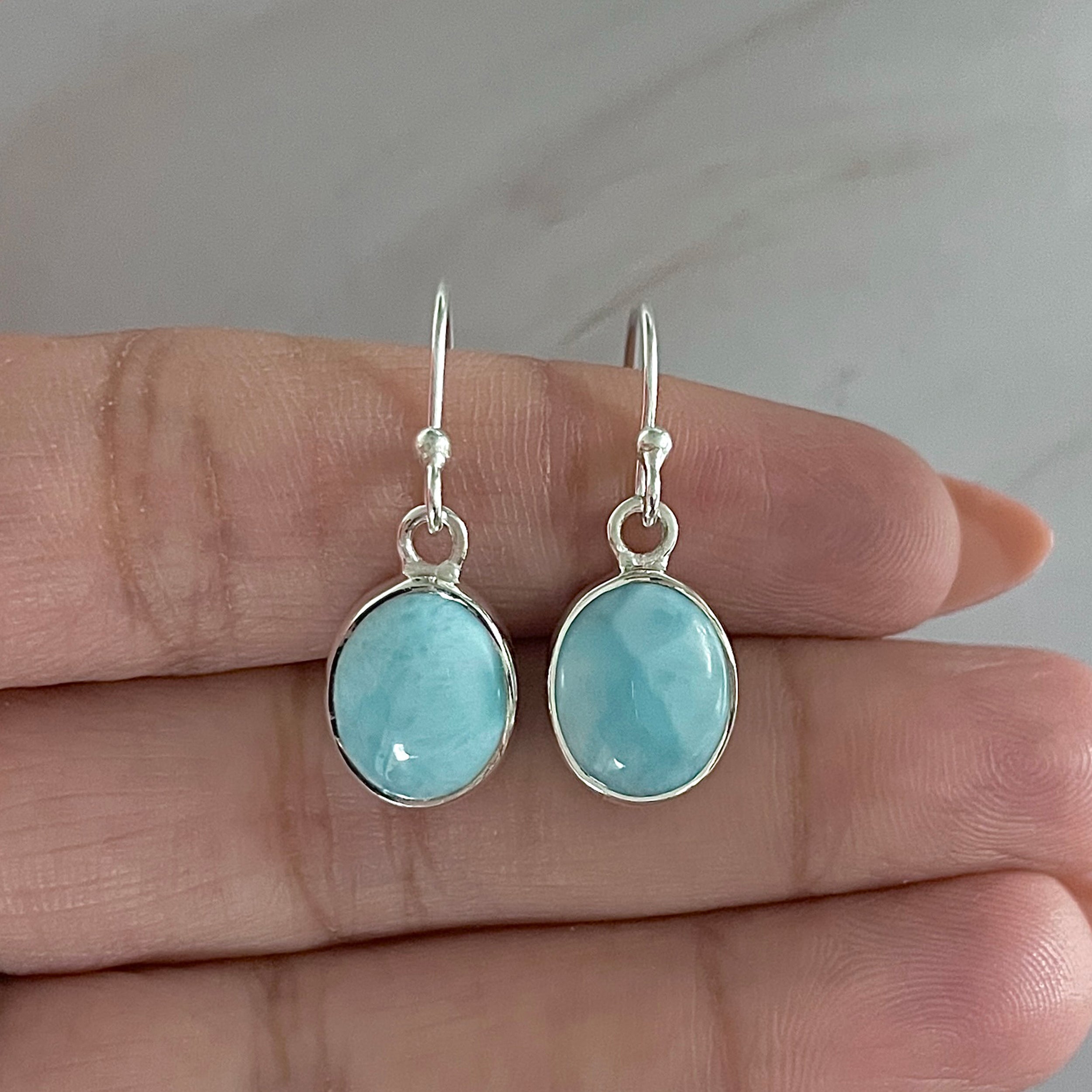 Larimar Earring-(LAR-E-2150.)