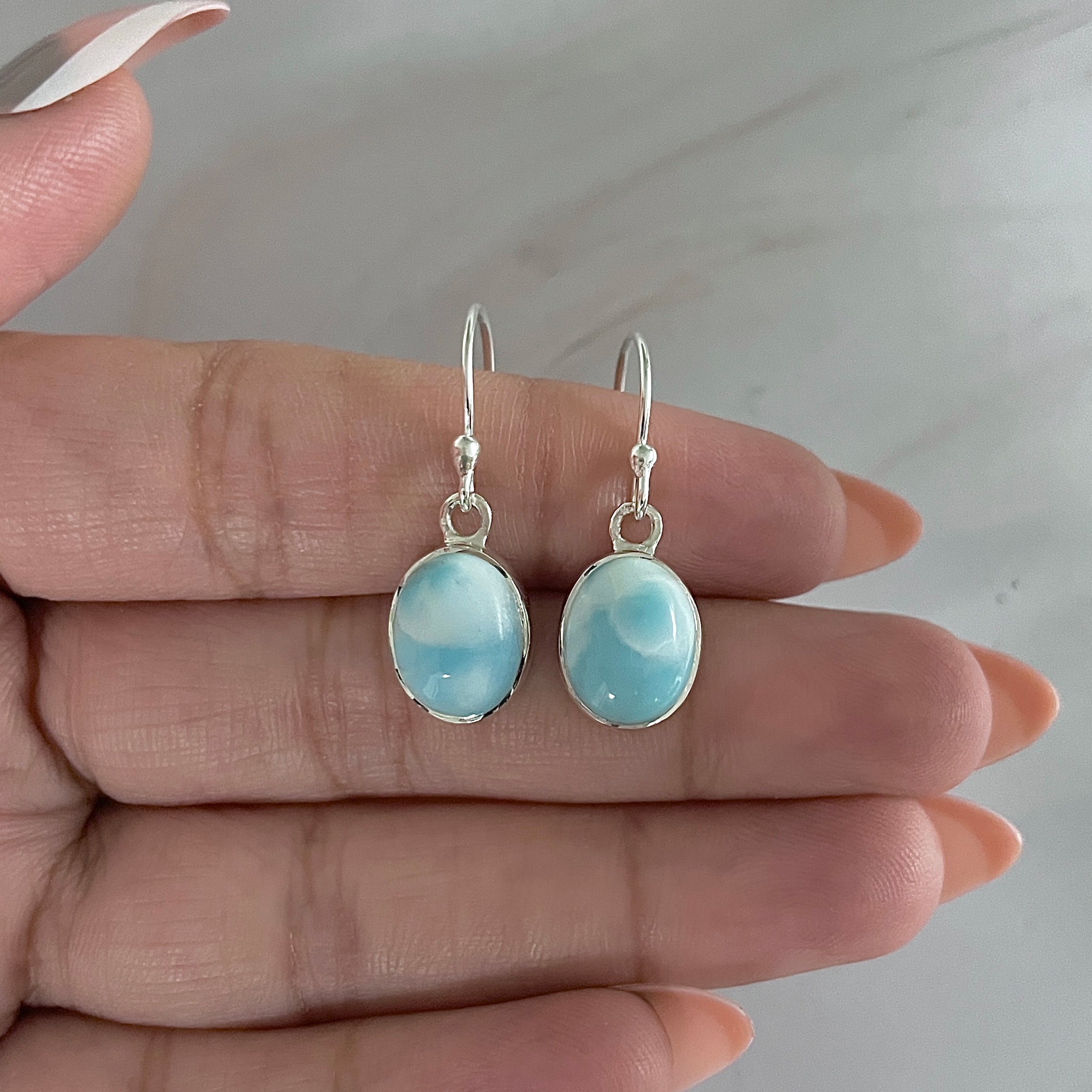 Larimar Earring-(LAR-E-2151.)