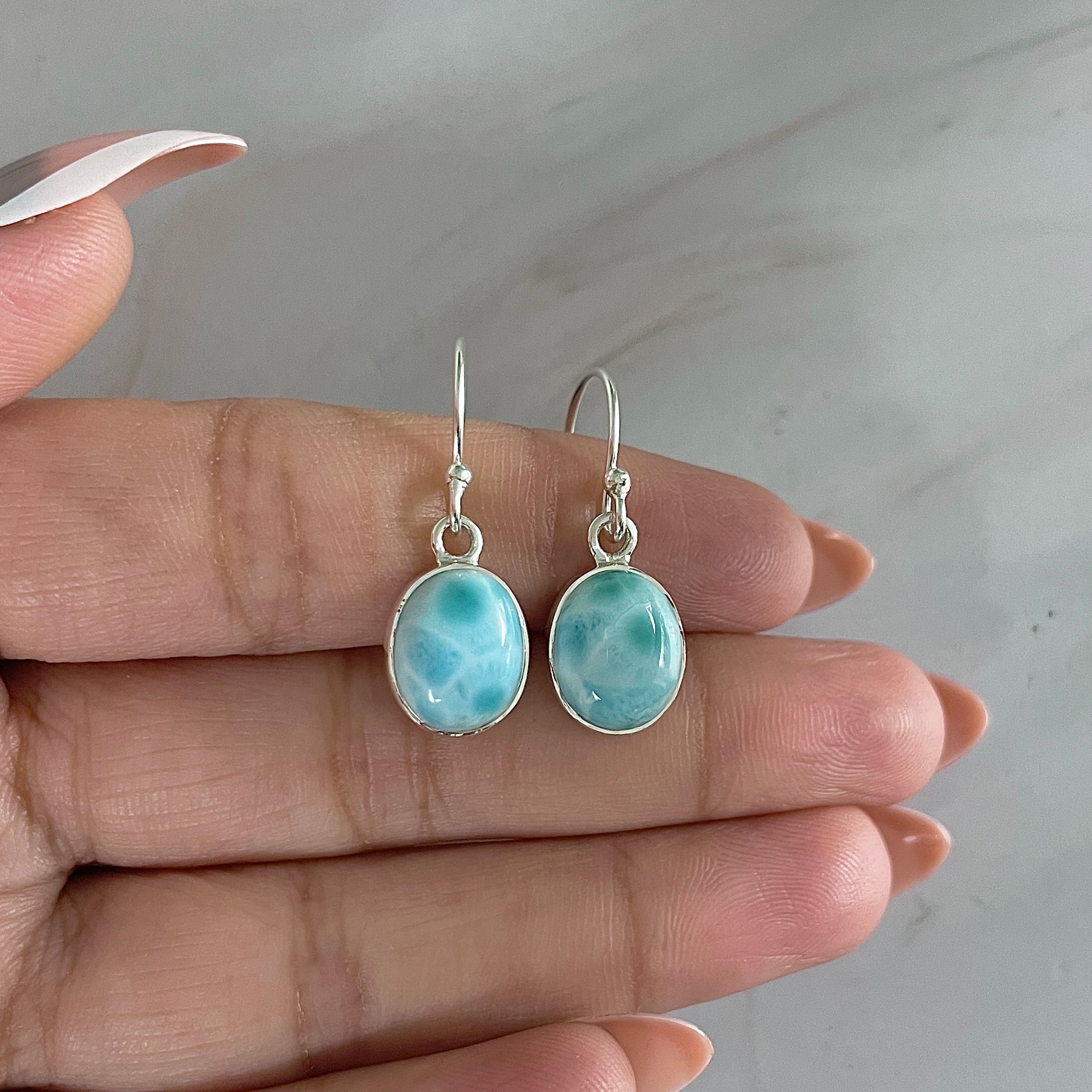 Larimar Earring-(LAR-E-2152.)