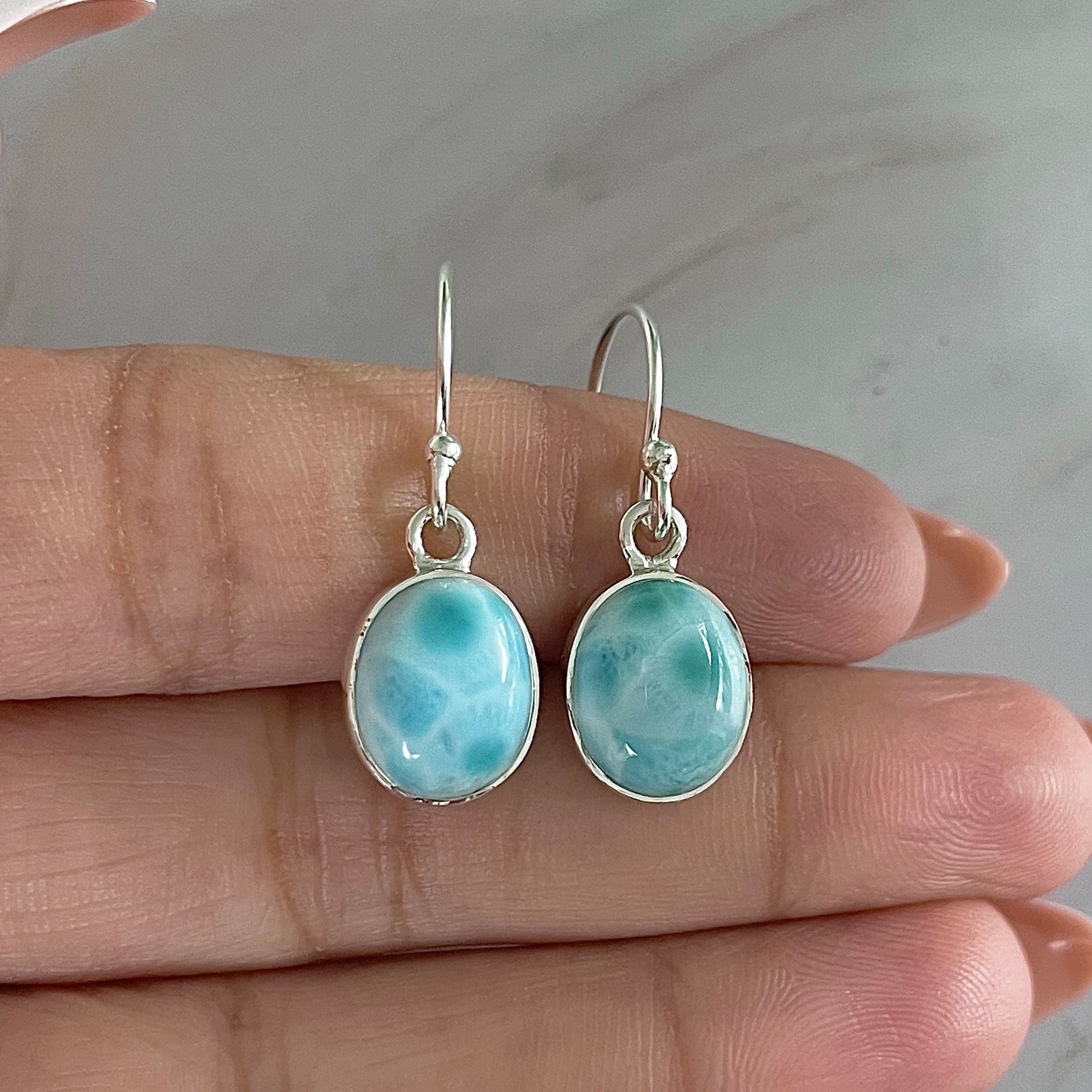 Larimar Earring-(LAR-E-2152.)