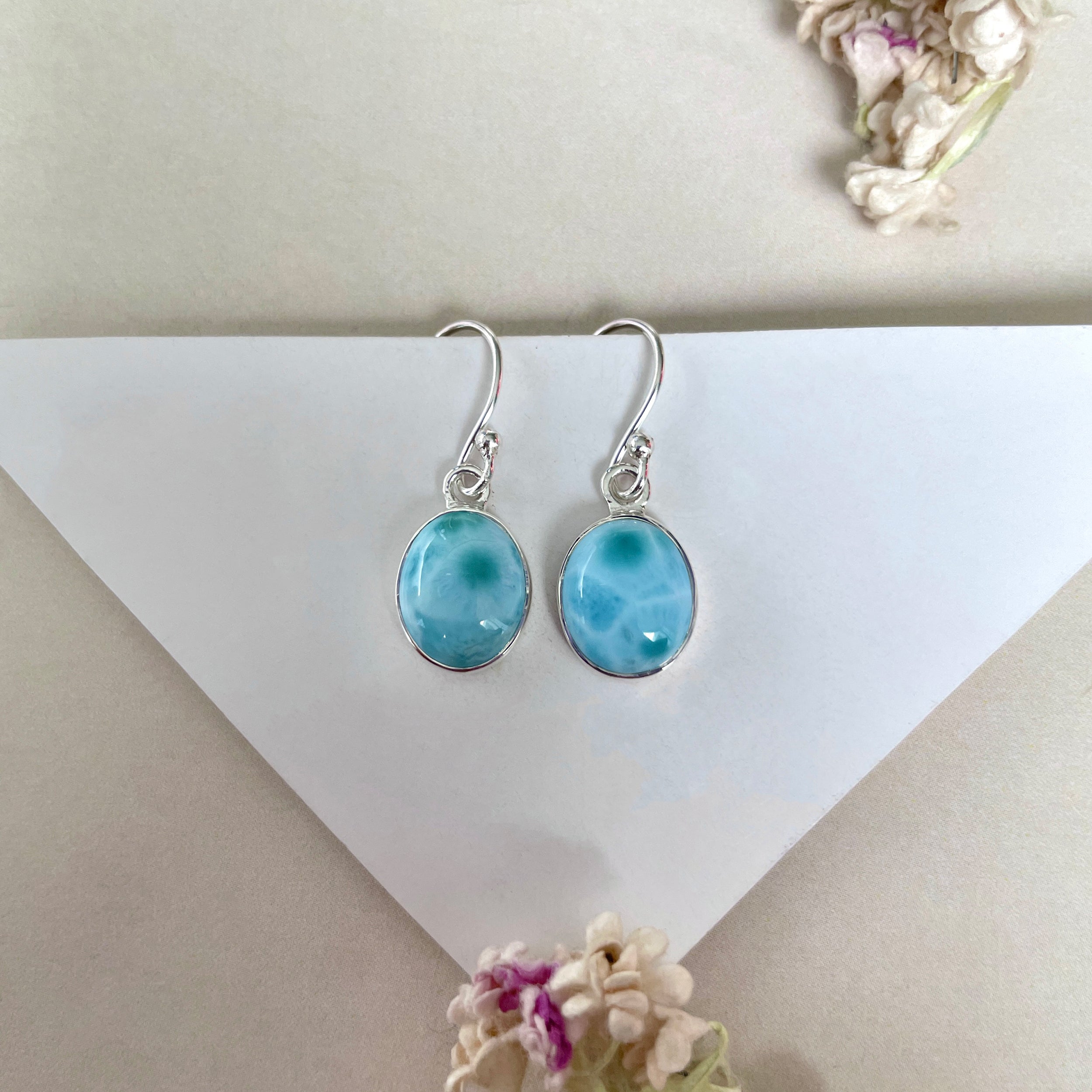Larimar Earring-(LAR-E-2152.)