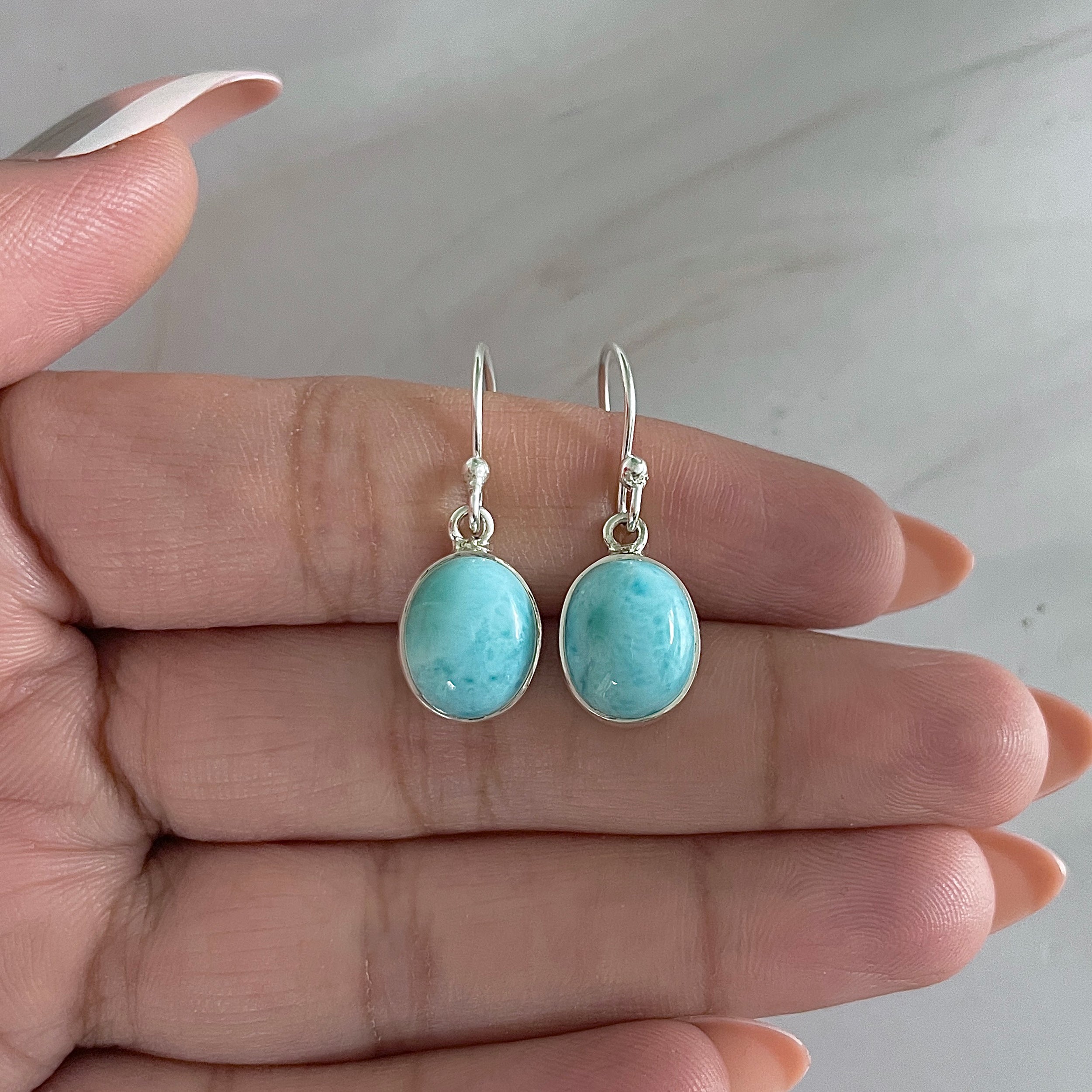 Larimar Earring-(LAR-E-2153.)