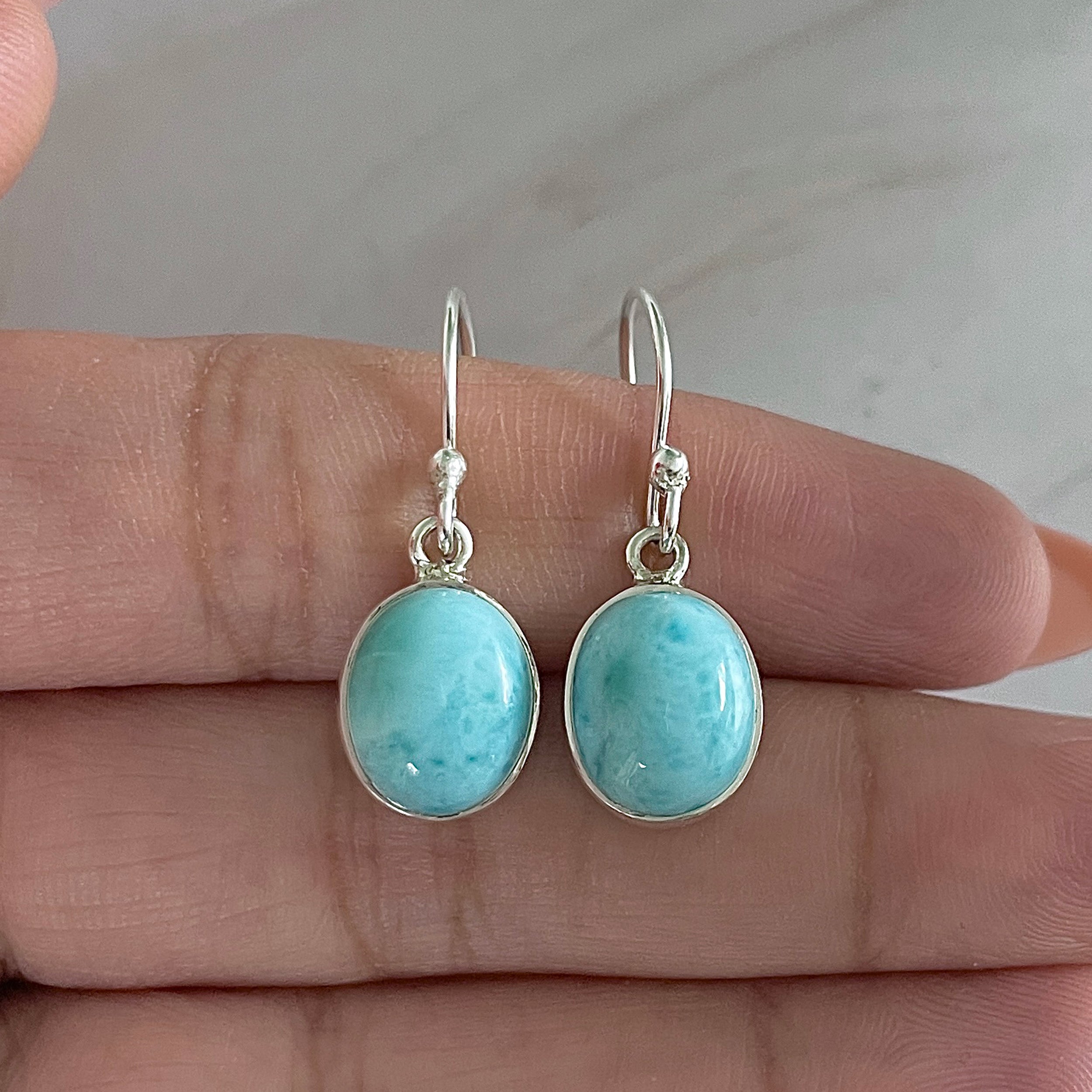 Larimar Earring-(LAR-E-2153.)