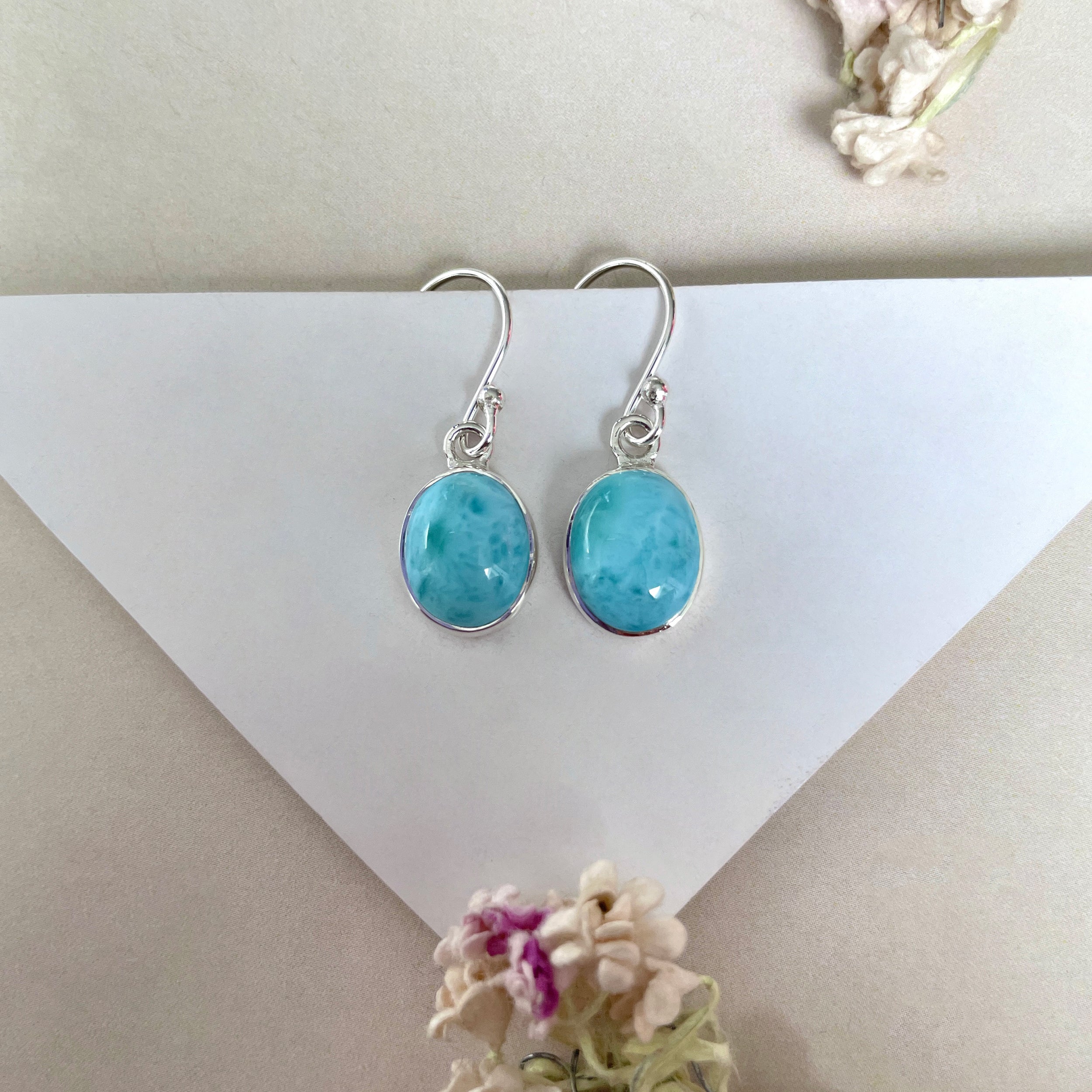 Larimar Earring-(LAR-E-2153.)