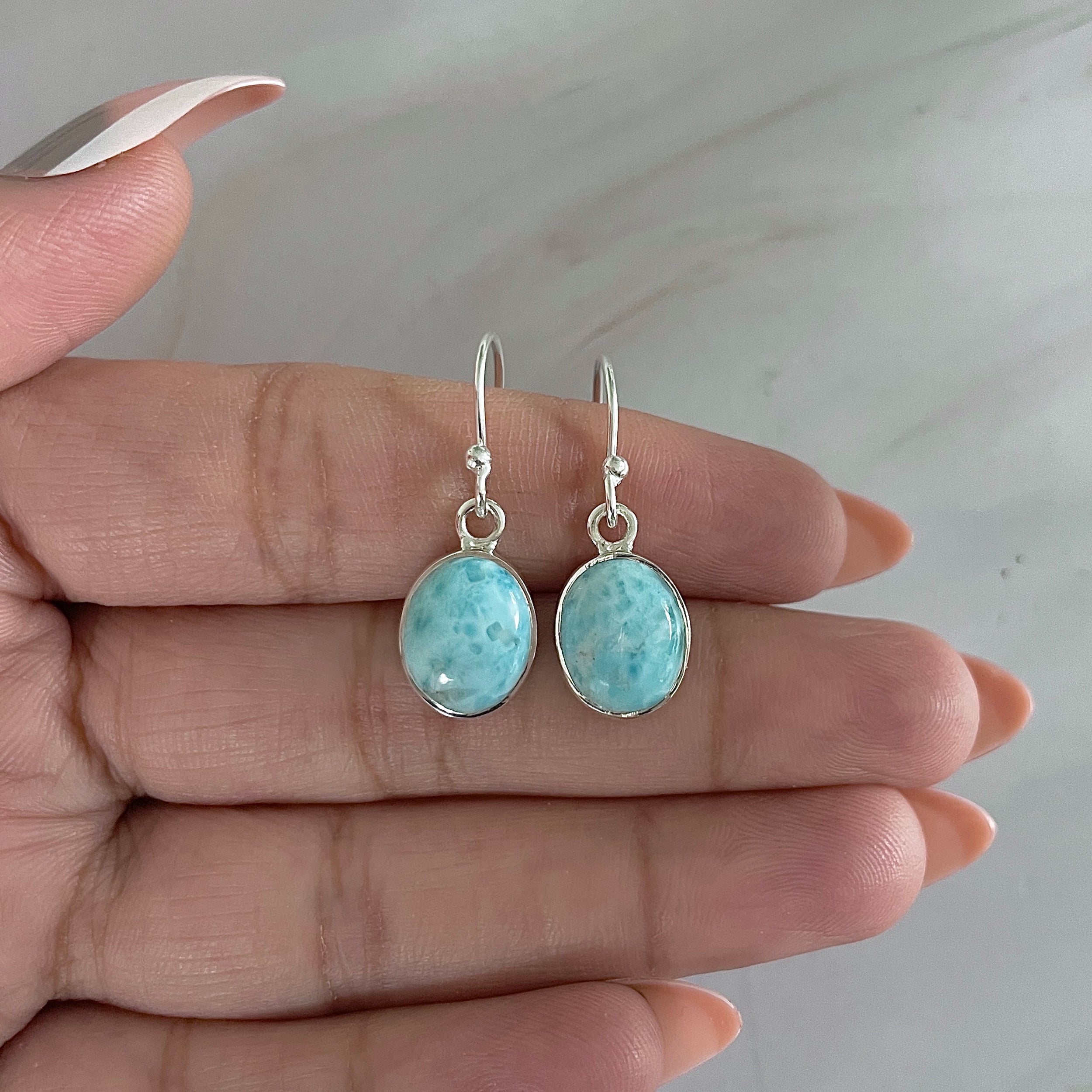 Larimar Earring-(LAR-E-2154.)