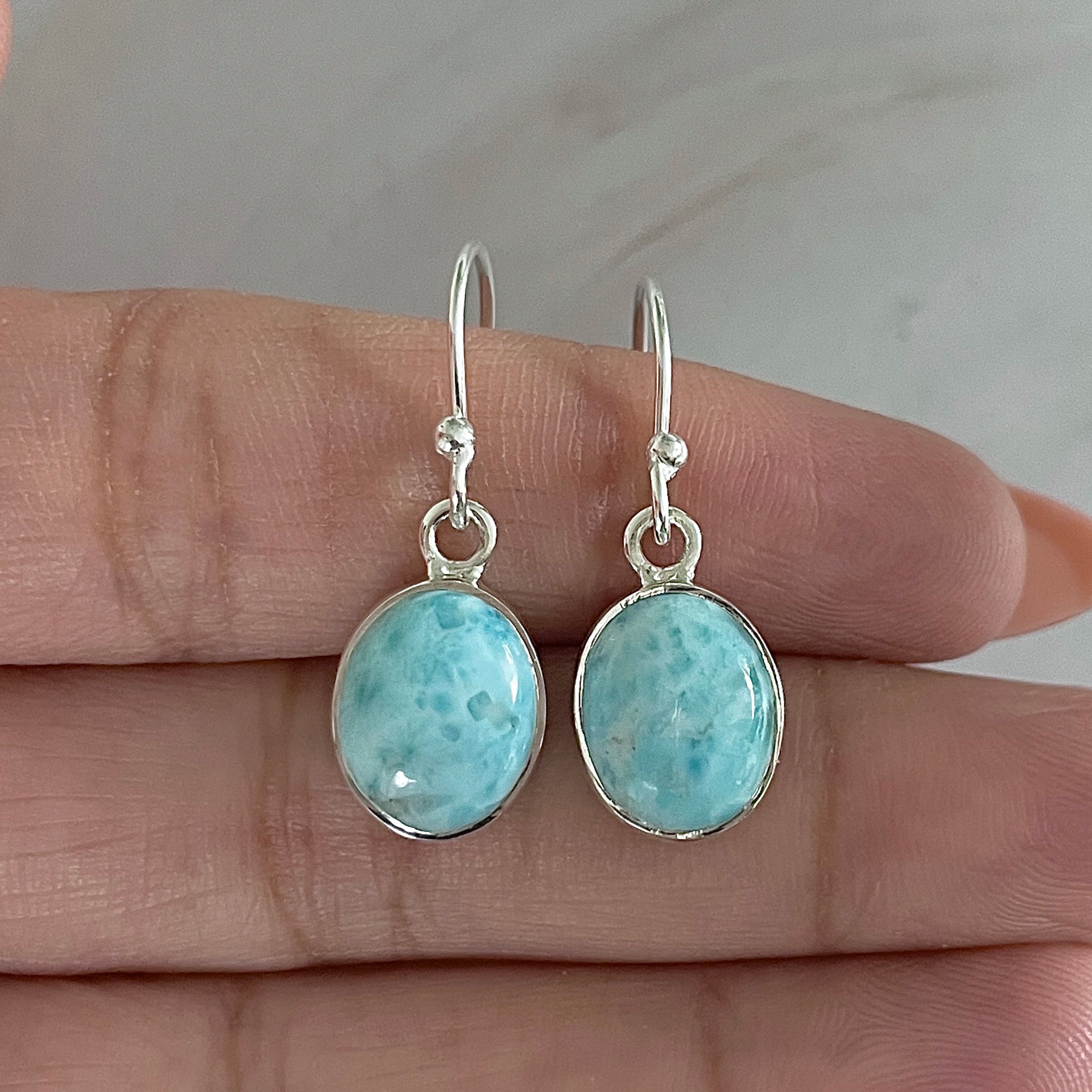 Larimar Earring-(LAR-E-2154.)