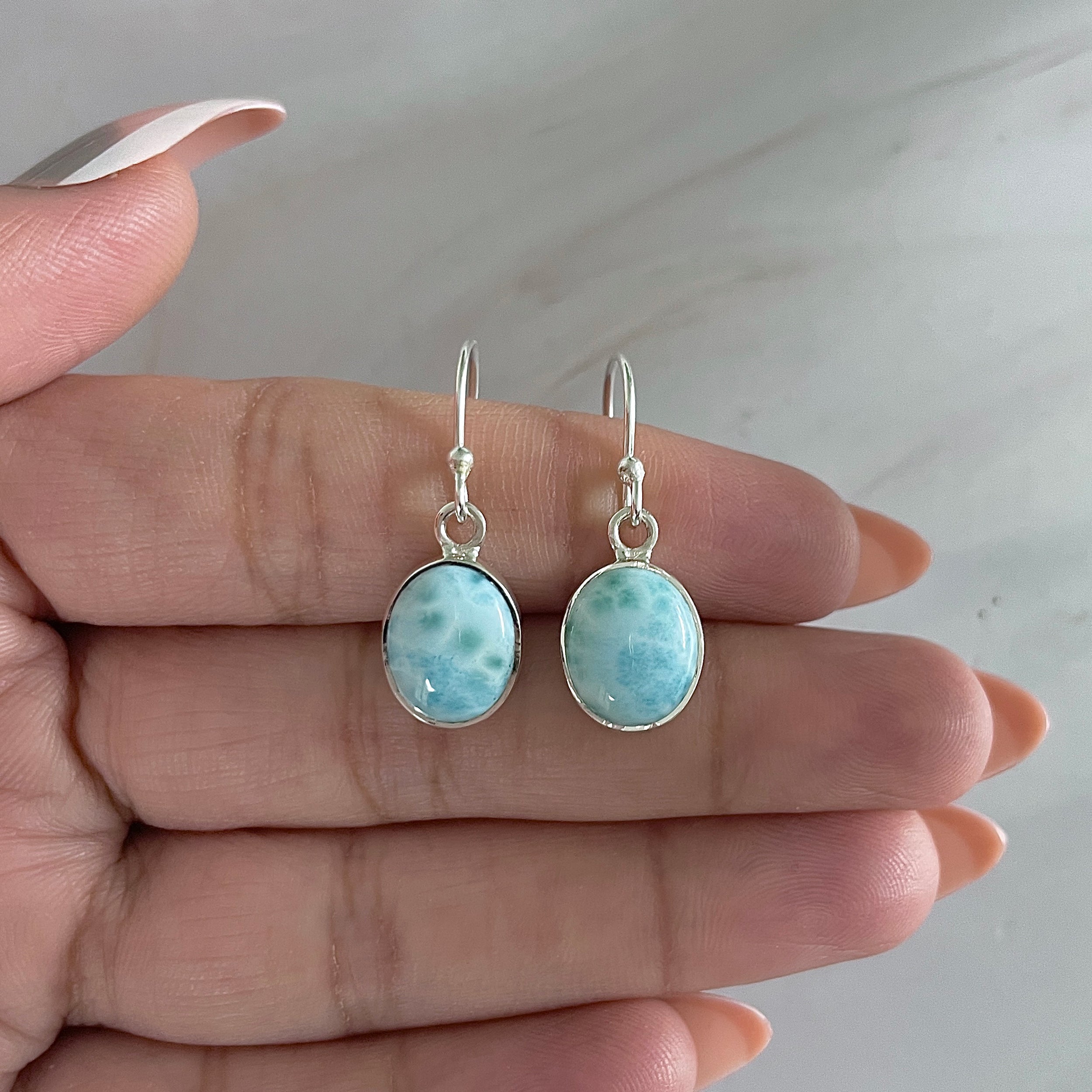 Larimar Earring-(LAR-E-2155.)