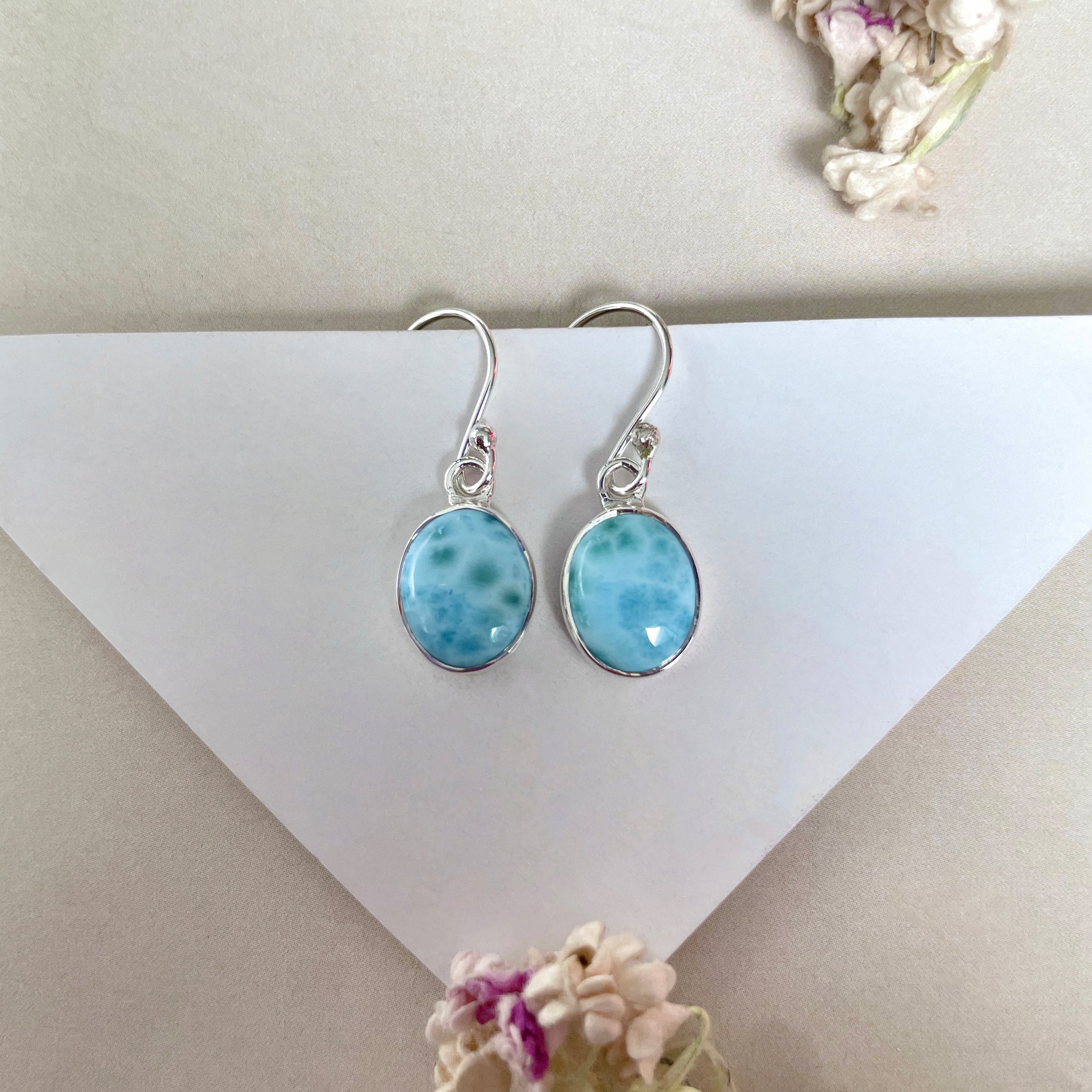 Larimar Earring-(LAR-E-2155.)