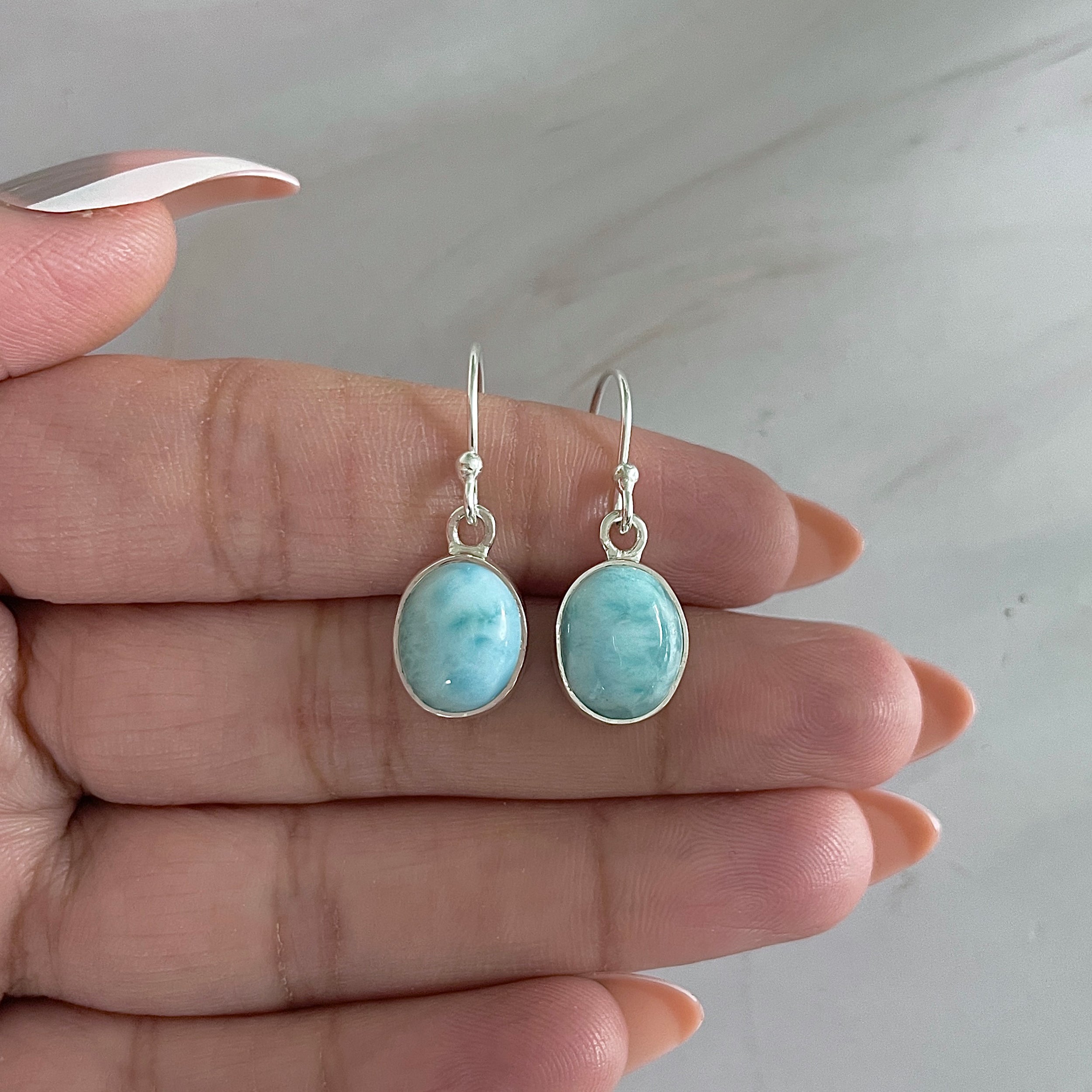 Larimar Earring-(LAR-E-2156.)