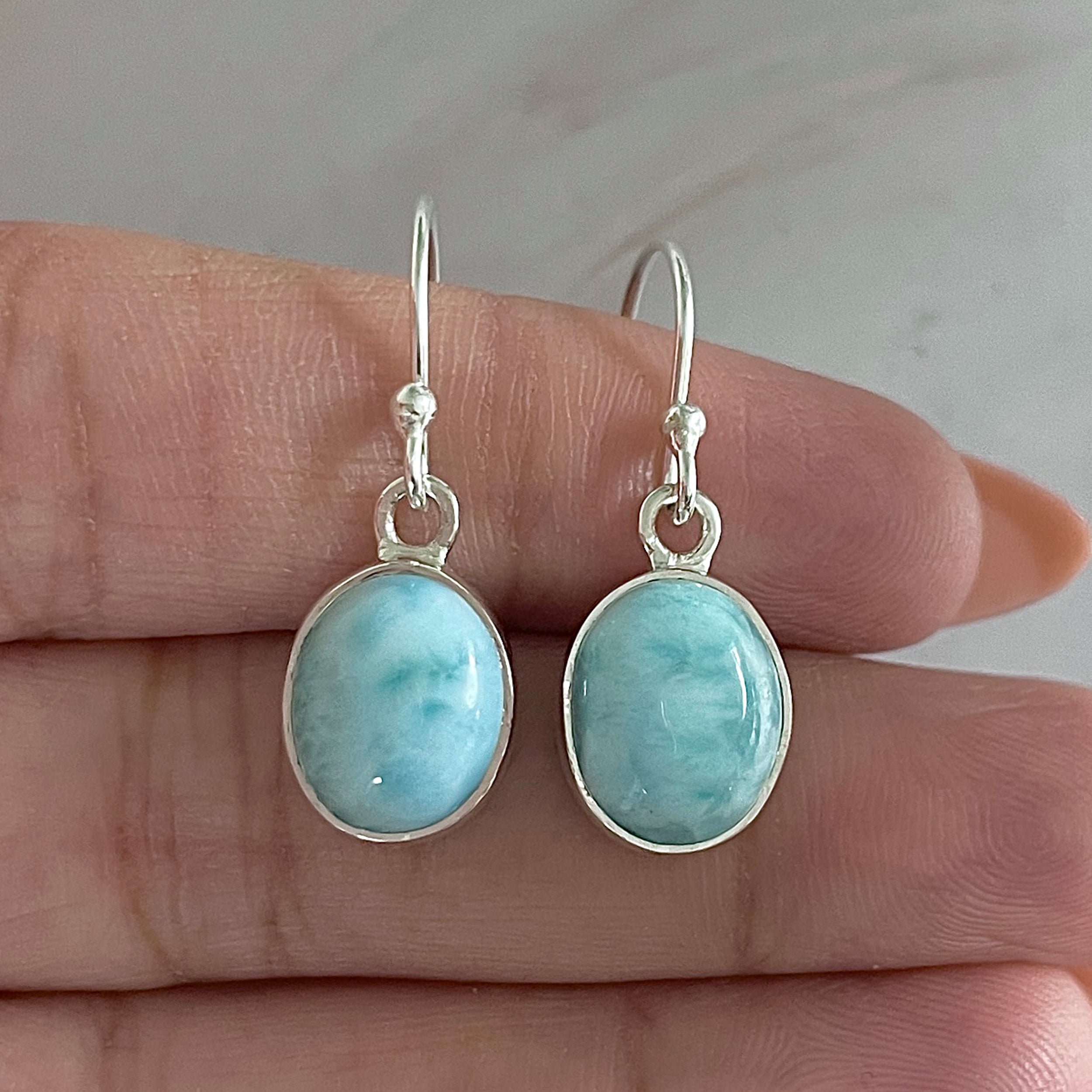 Larimar Earring-(LAR-E-2156.)