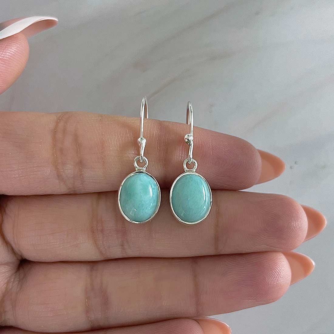 Larimar Earring-(LAR-E-2158.)