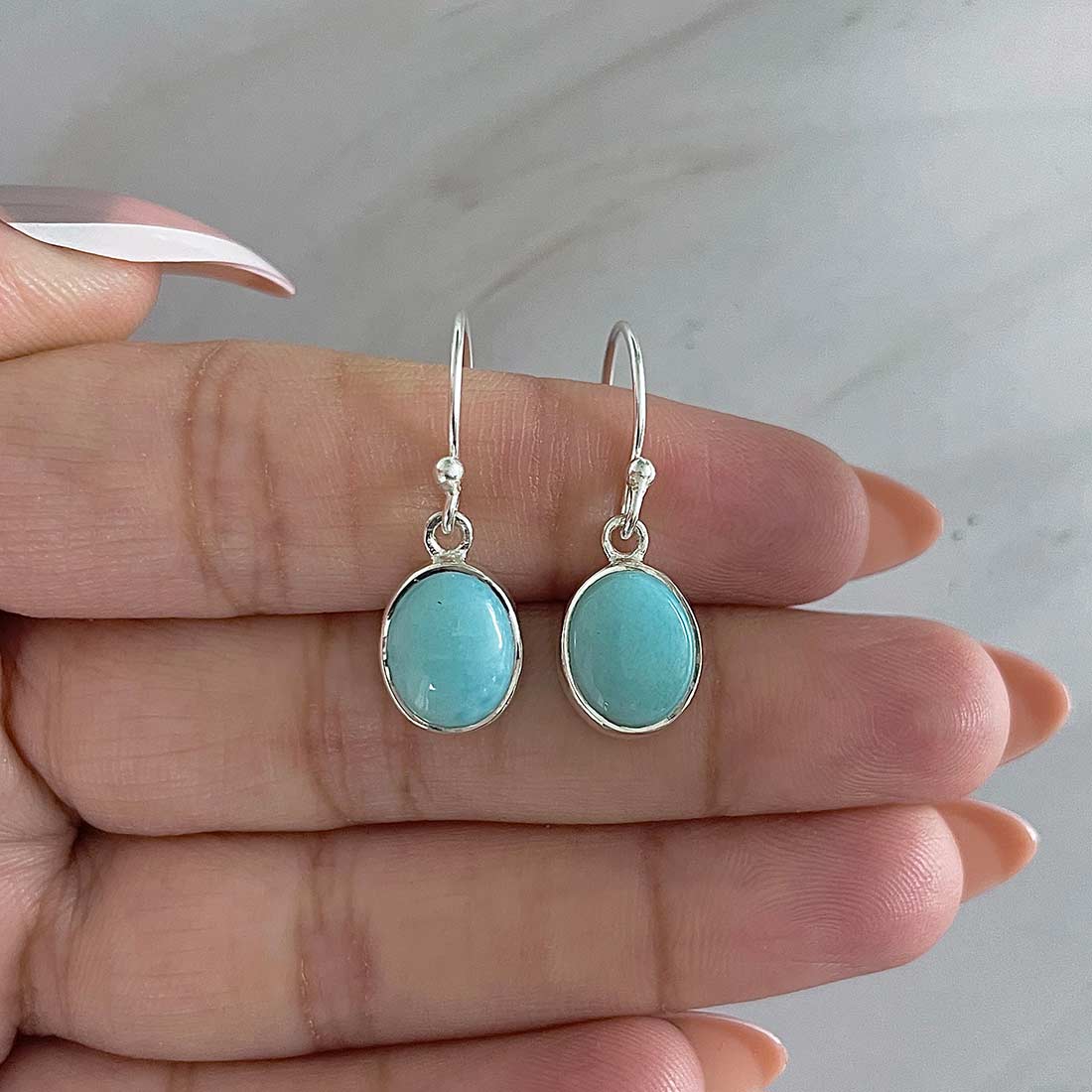 Larimar Earring-(LAR-E-2159.)