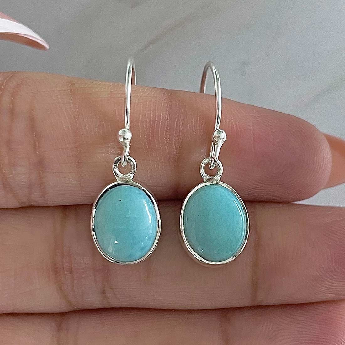Larimar Earring-(LAR-E-2159.)