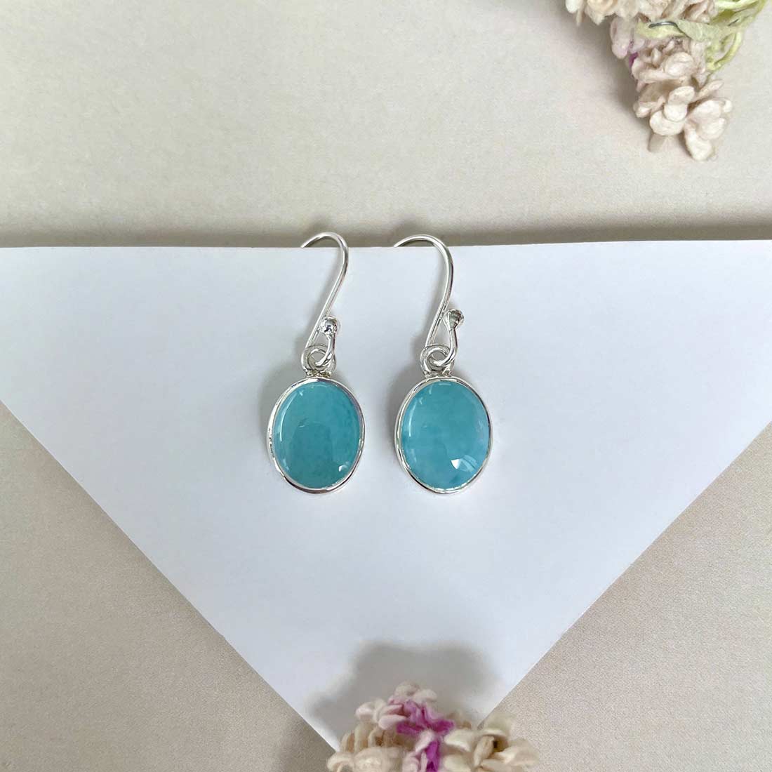 Larimar Earring-(LAR-E-2159.)