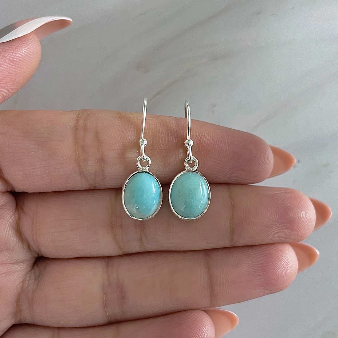 Larimar Earring-(LAR-E-2160.)