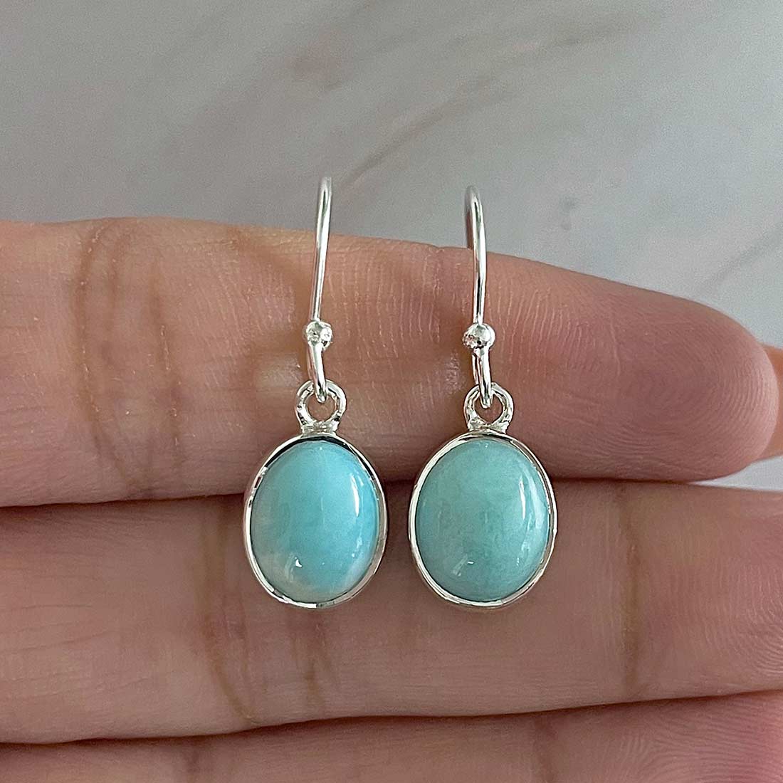 Larimar Earring-(LAR-E-2160.)