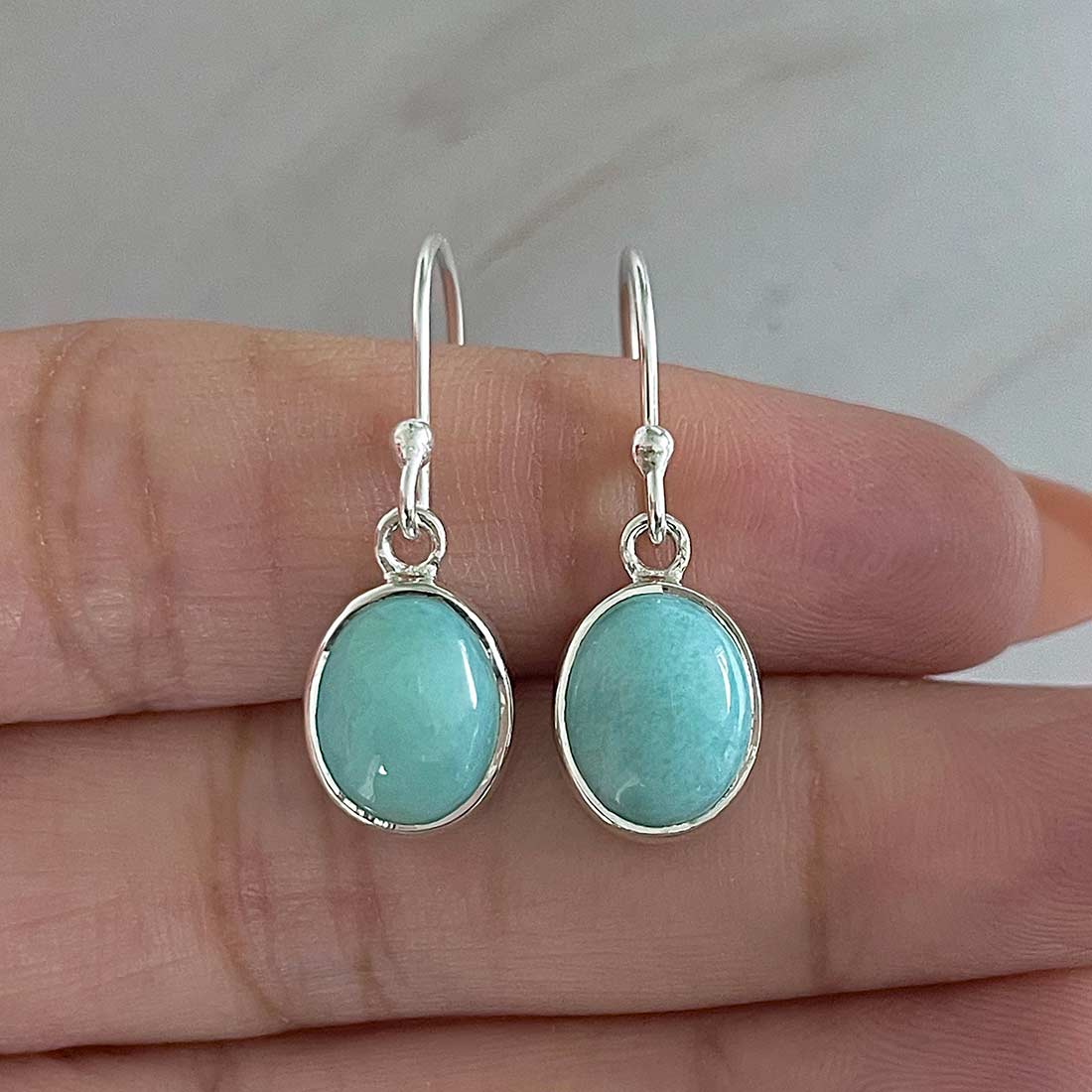 Larimar Earring-(LAR-E-2161.)