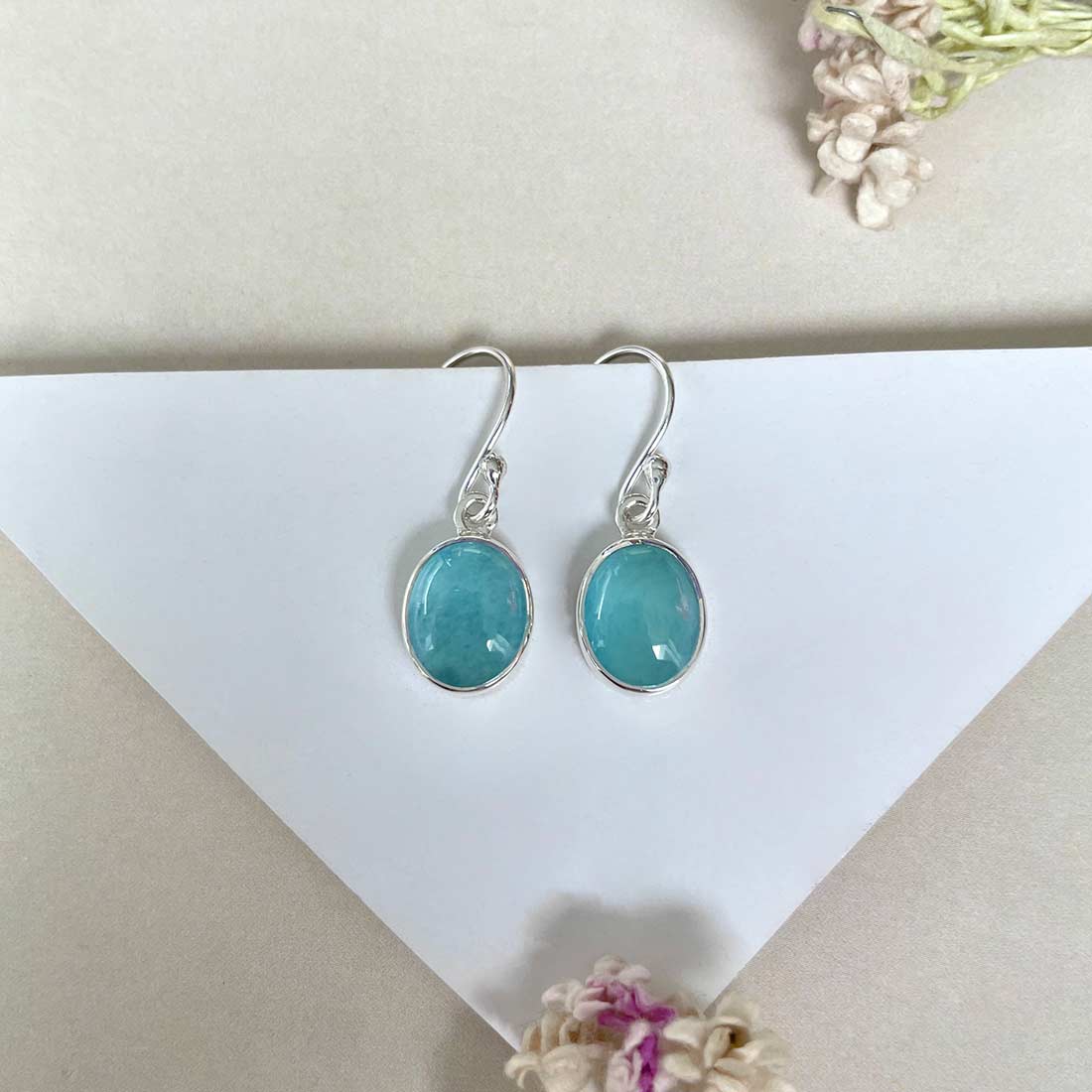 Larimar Earring-(LAR-E-2161.)