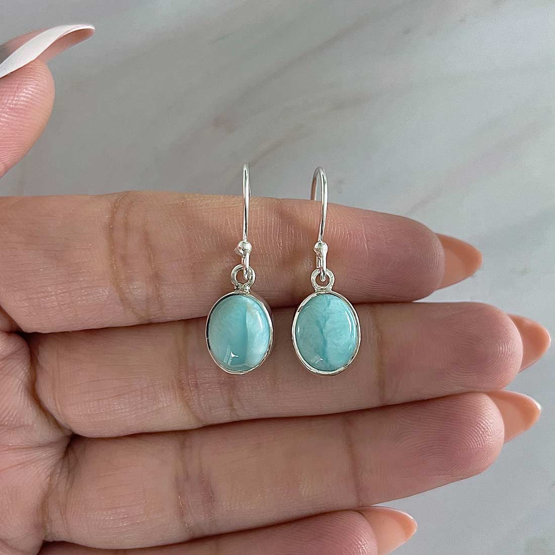 Larimar Earring-(LAR-E-2162.)
