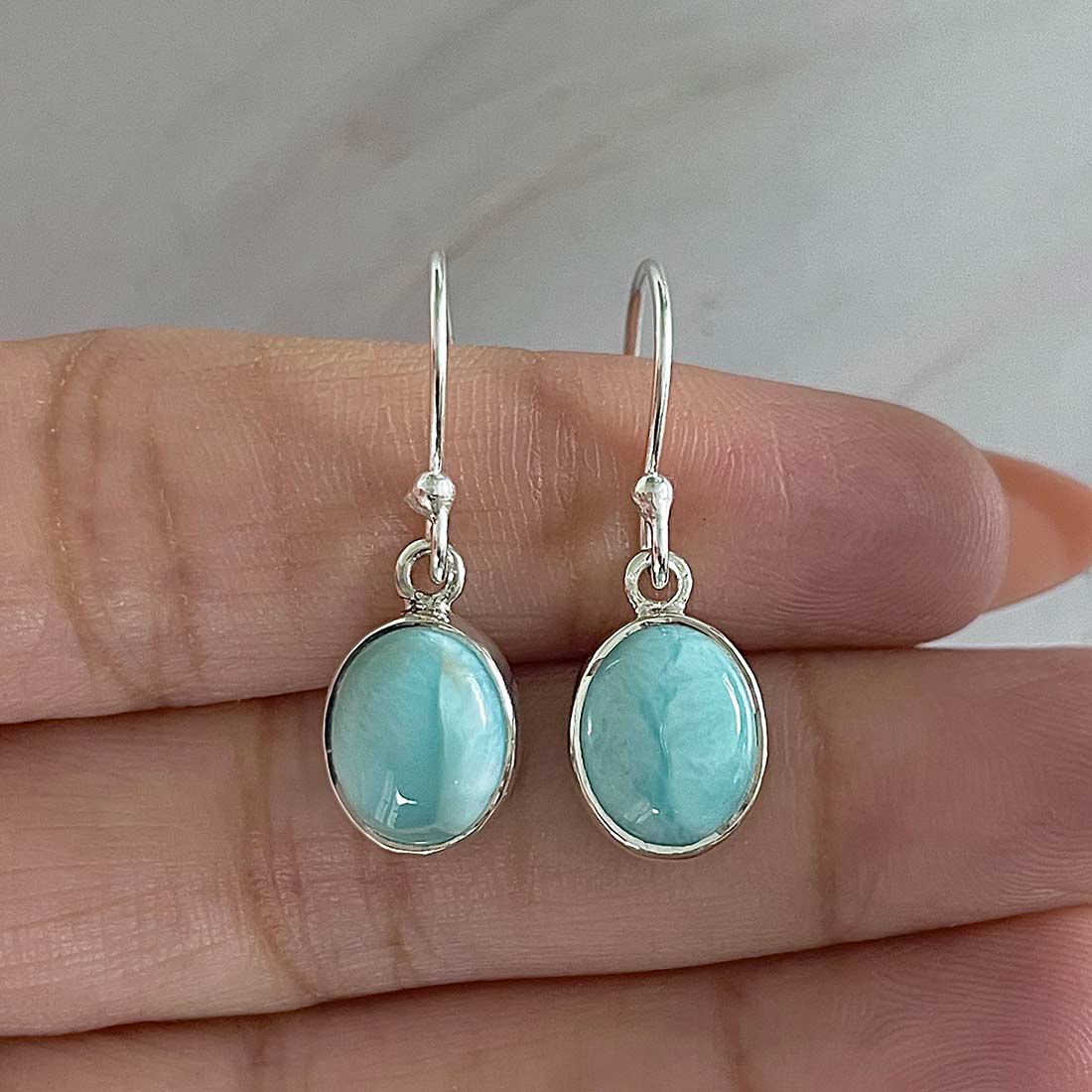 Larimar Earring-(LAR-E-2162.)
