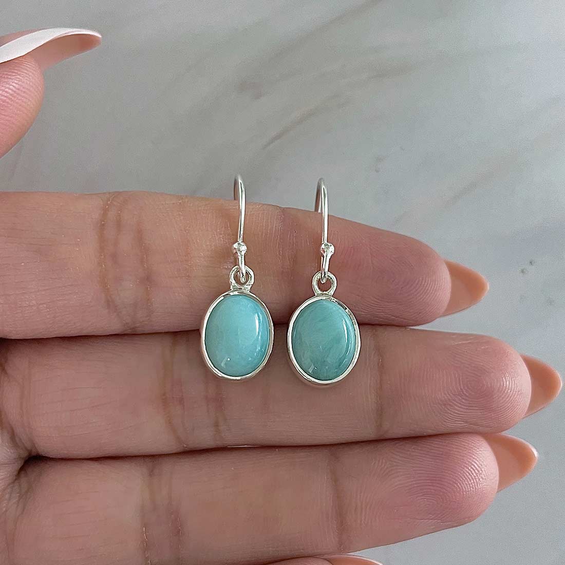 Larimar Earring-(LAR-E-2163.)