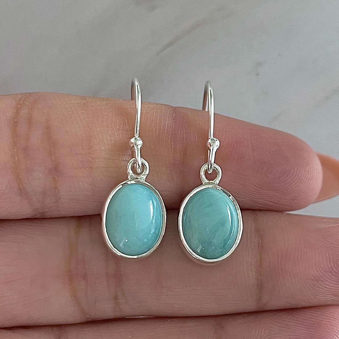Larimar Earring-(LAR-E-2163.)
