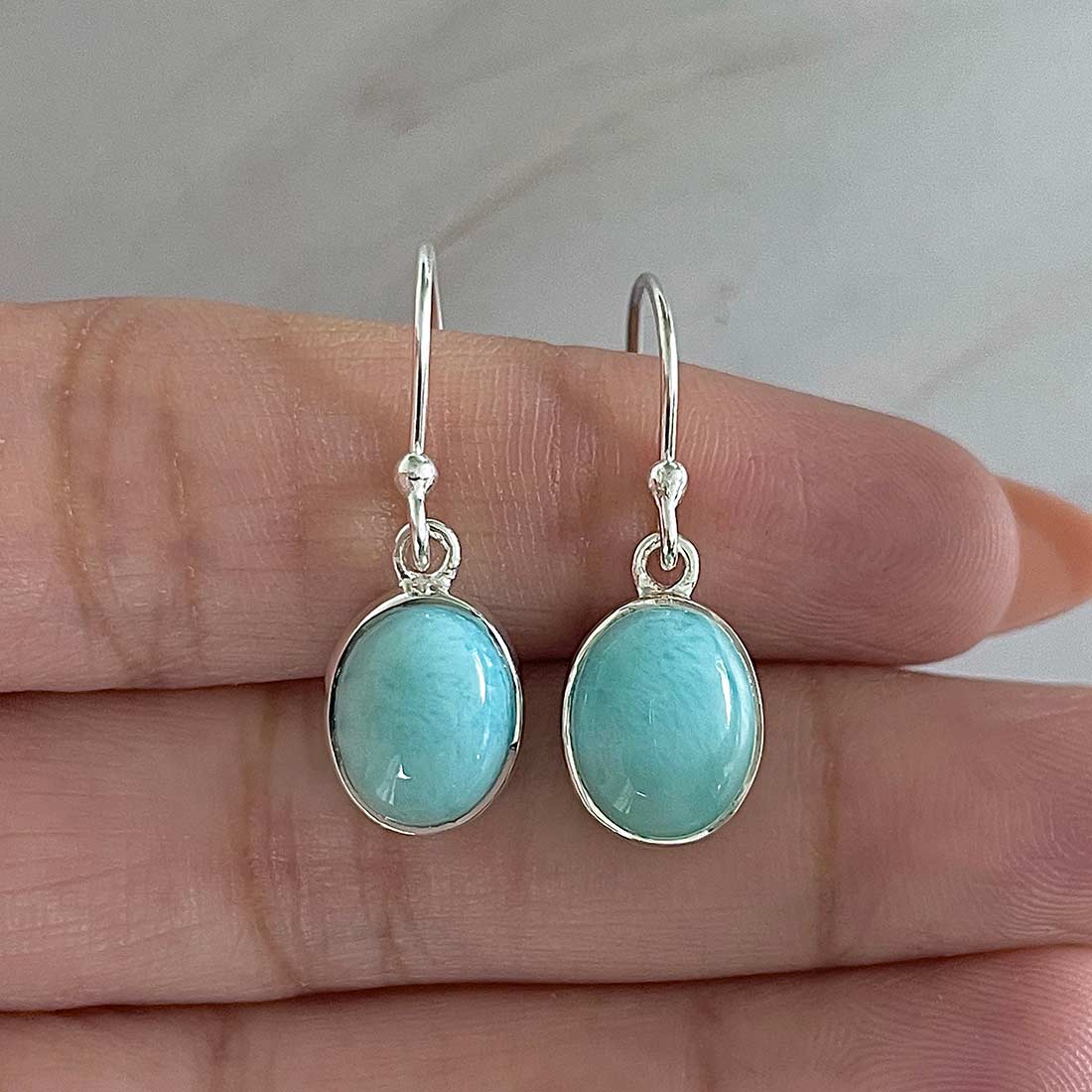 Larimar Earring-(LAR-E-2164.)