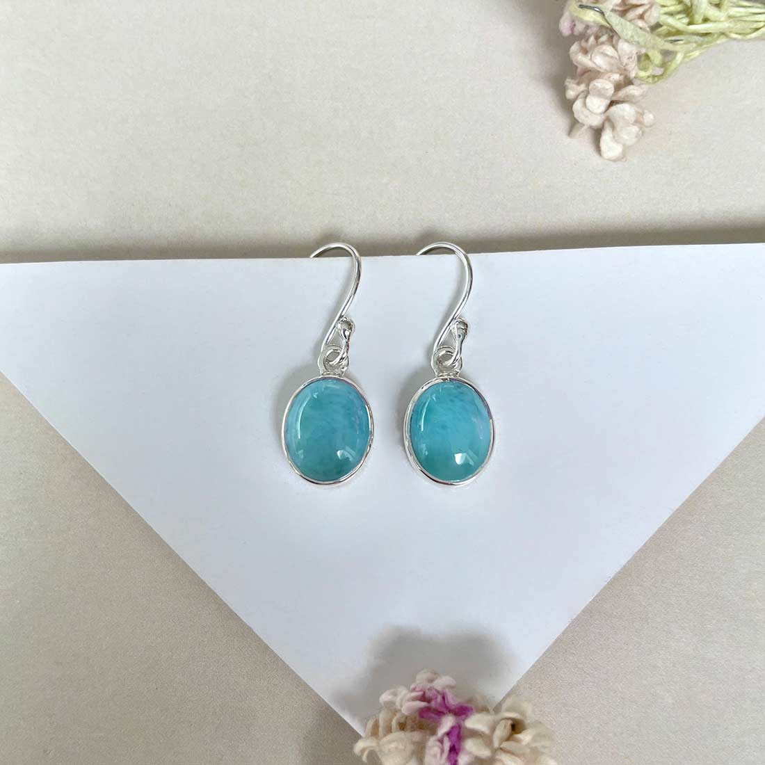 Larimar Earring-(LAR-E-2164.)