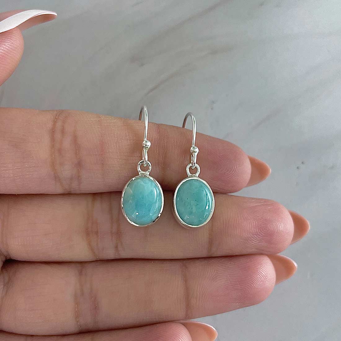 Larimar Earring-(LAR-E-2165.)
