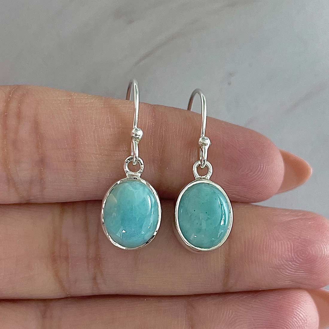Larimar Earring-(LAR-E-2165.)