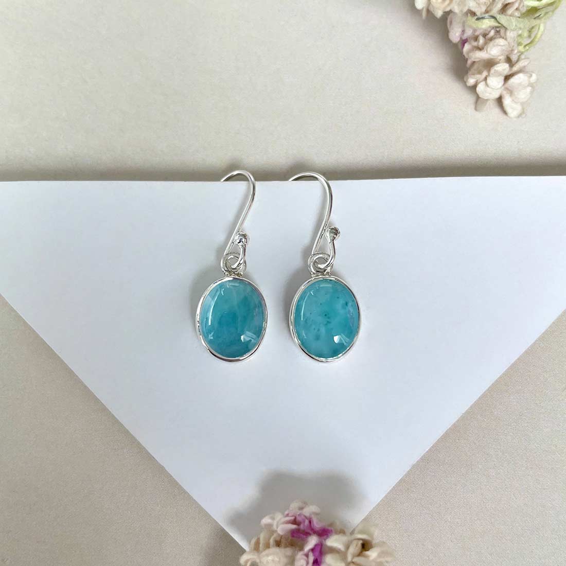 Larimar Earring-(LAR-E-2165.)