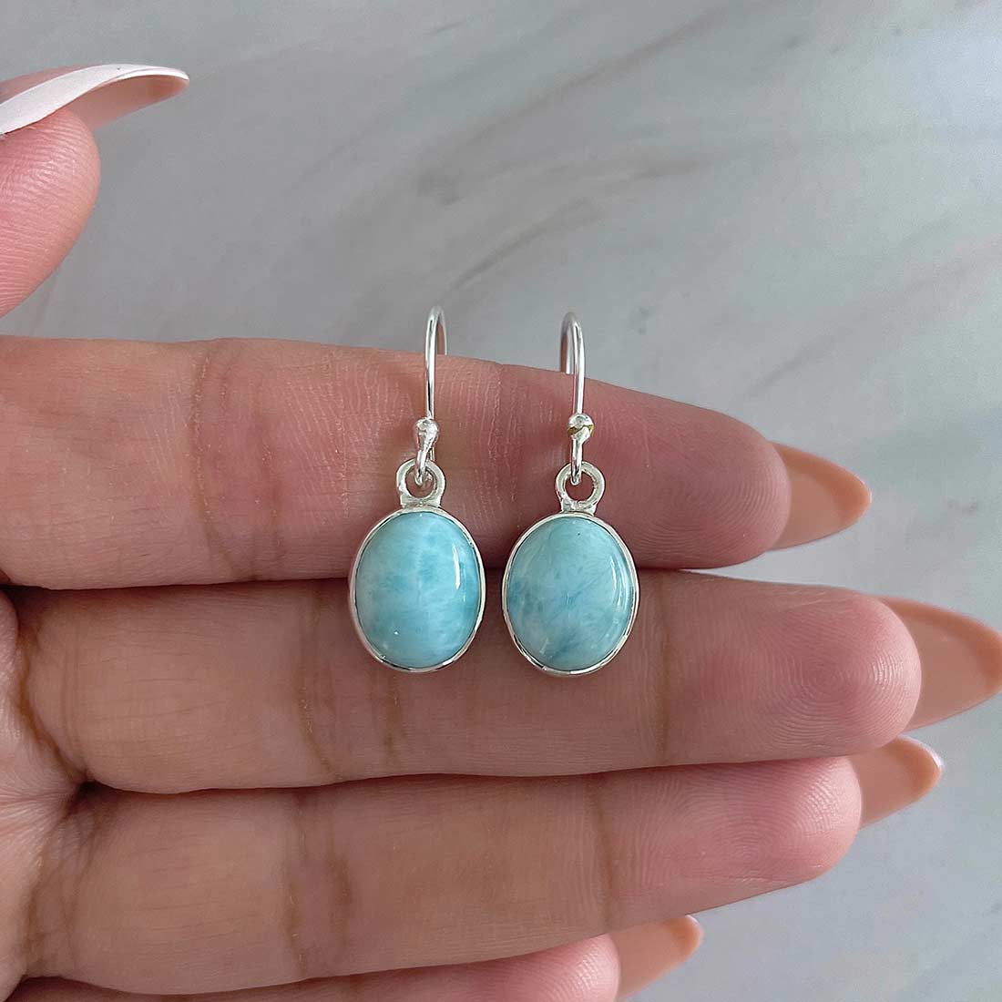 Larimar Earring-(LAR-E-2167.)