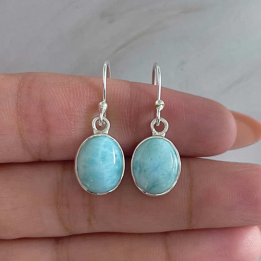 Larimar Earring-(LAR-E-2167.)