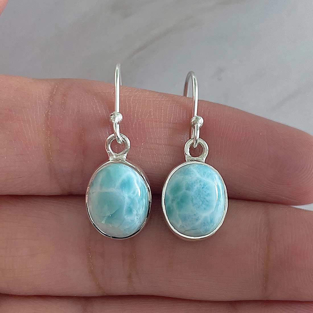 Larimar Earring-(LAR-E-2168.)