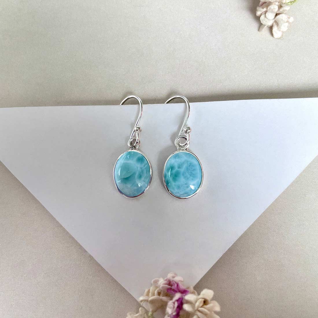 Larimar Earring-(LAR-E-2168.)