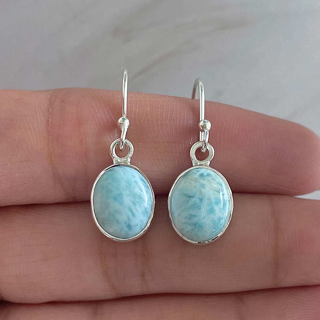 Larimar Earring-(LAR-E-2169.)
