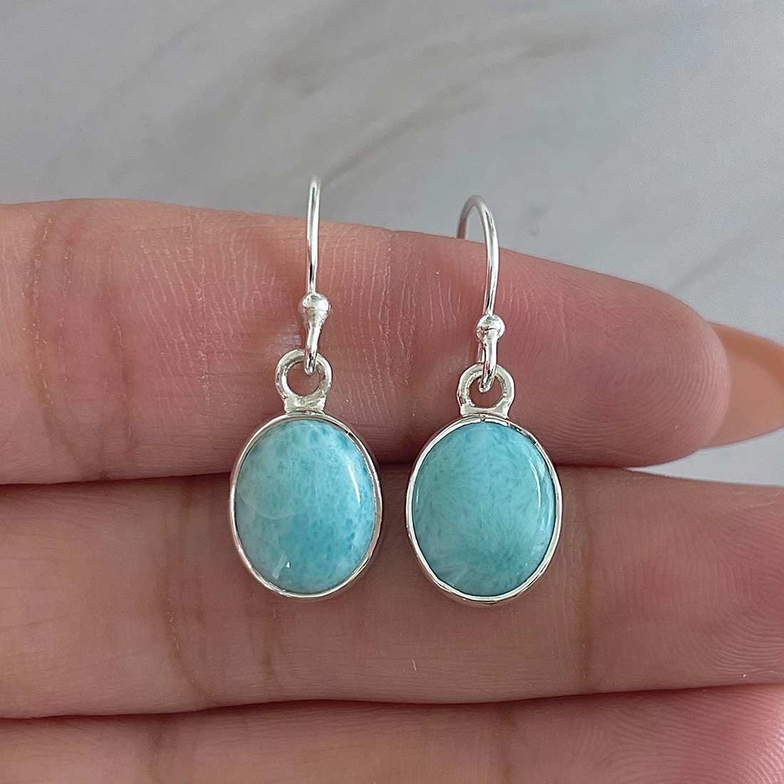 Larimar Earring-(LAR-E-2170.)