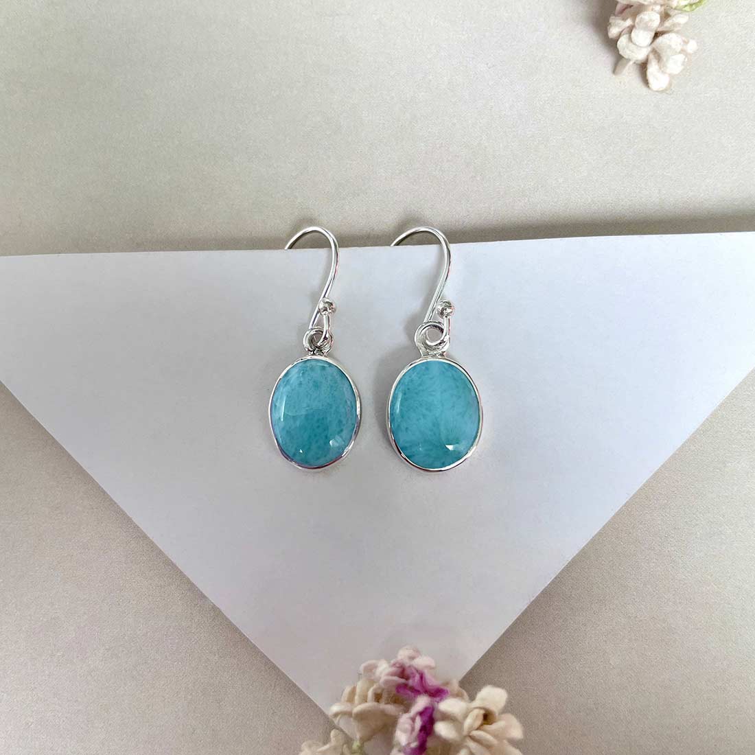 Larimar Earring-(LAR-E-2170.)