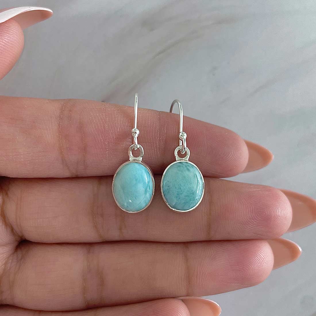 Larimar Earring-(LAR-E-2171.)