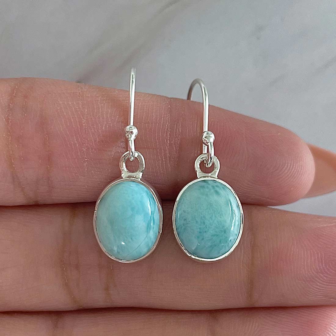 Larimar Earring-(LAR-E-2171.)