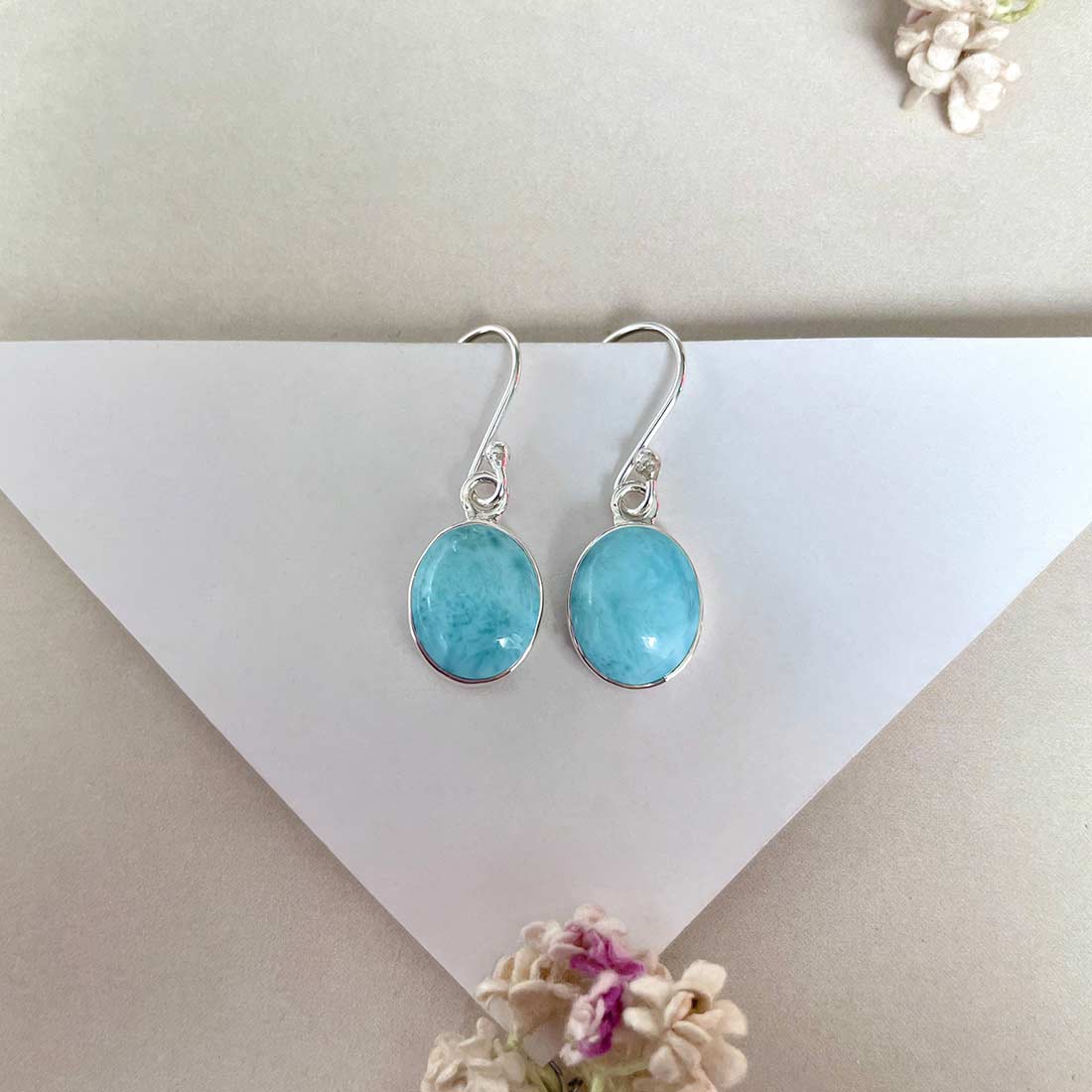 Larimar Earring-(LAR-E-2171.)