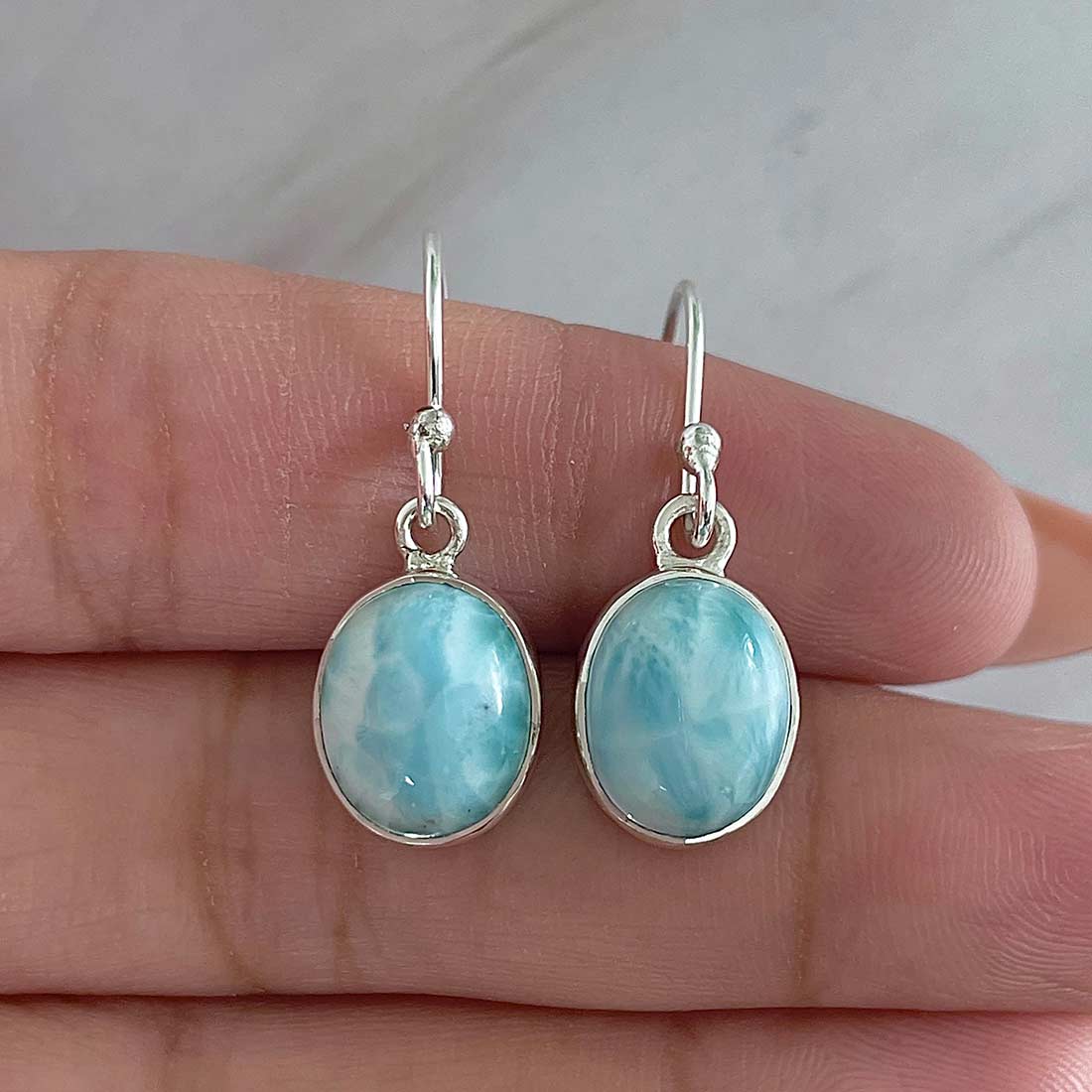 Larimar Earring-(LAR-E-2172.)