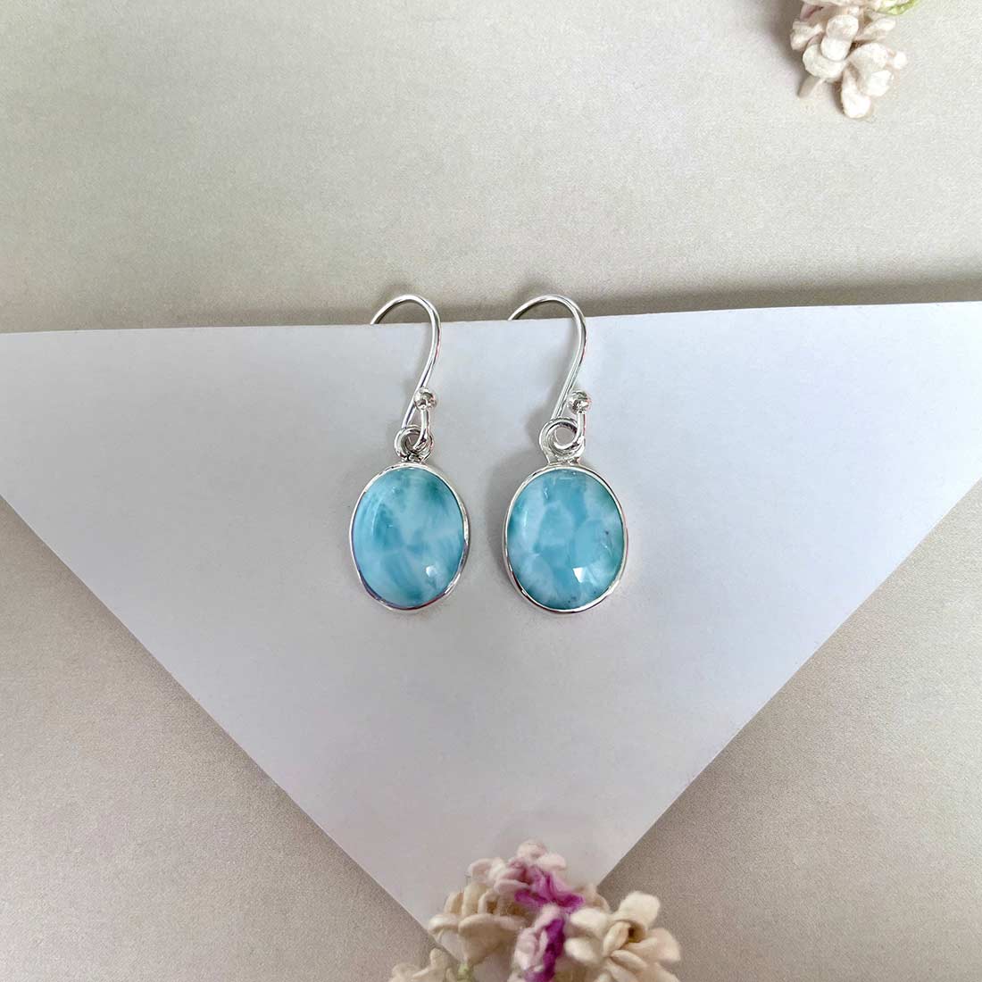 Larimar Earring-(LAR-E-2172.)